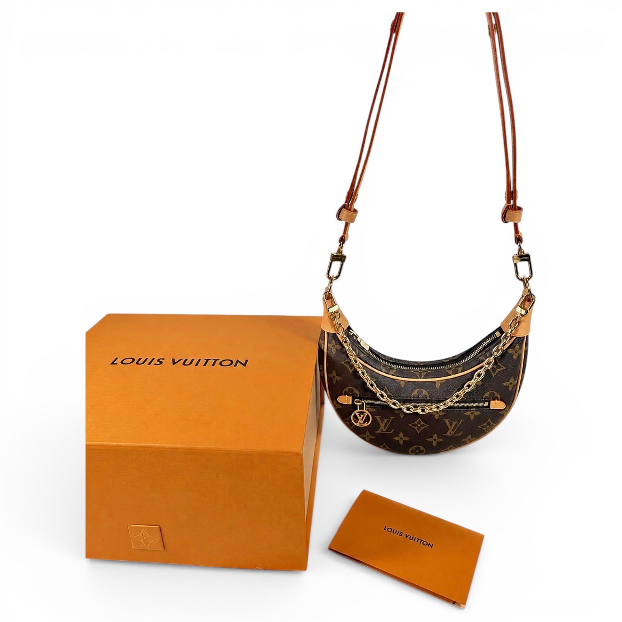 Loop leather handbag