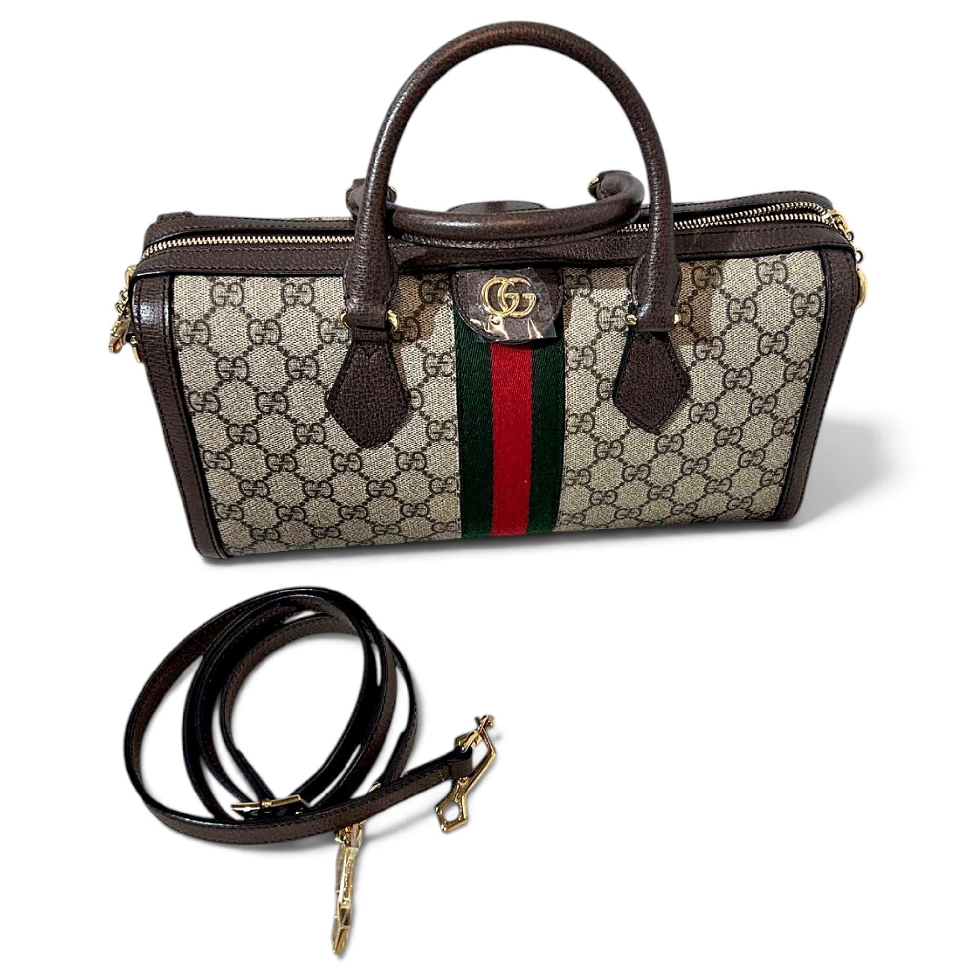 Ophidia Boston leather bowling bag