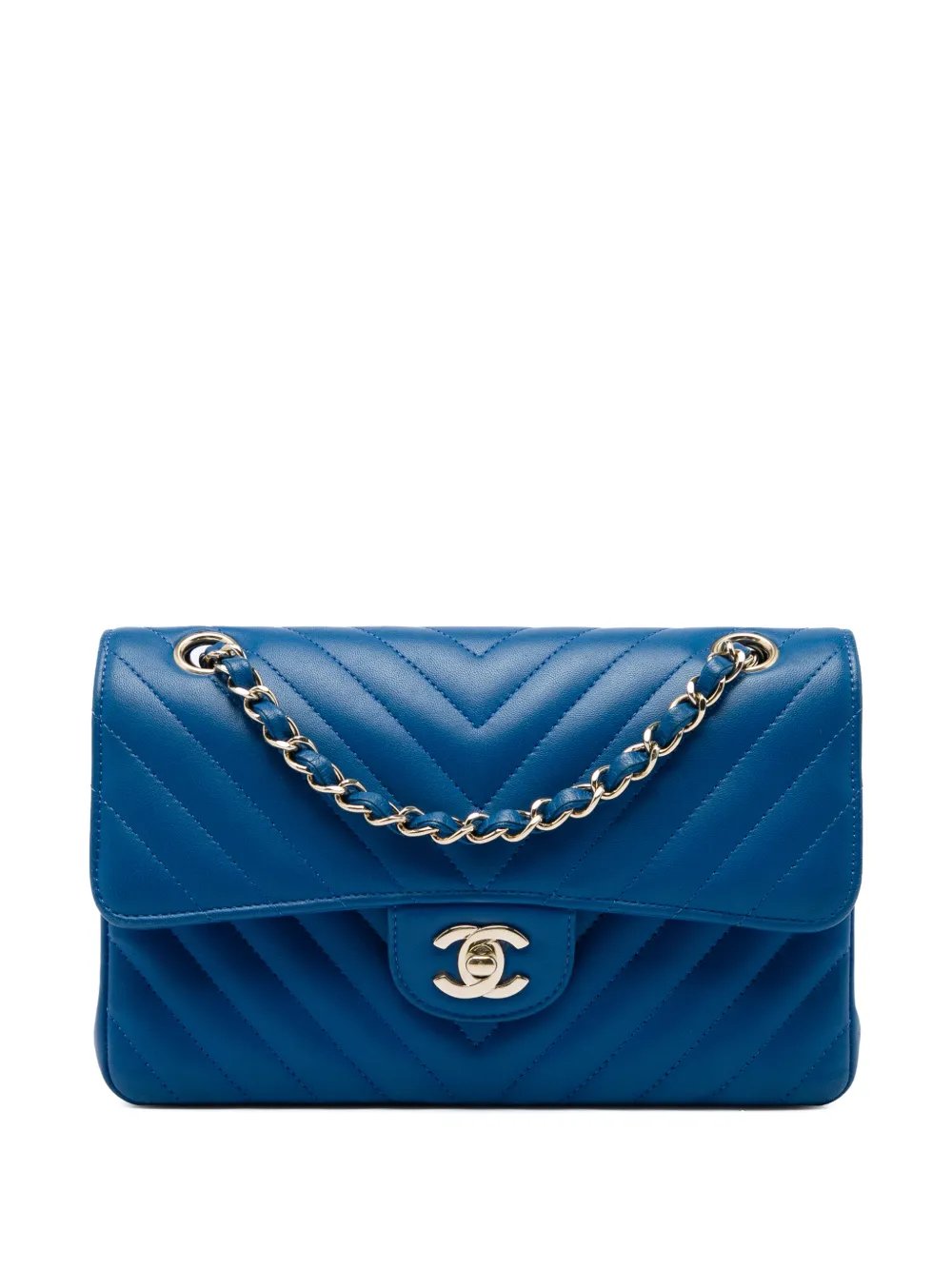 2019 Small Classic Chevron Lambskin Double Flap shoulder bag