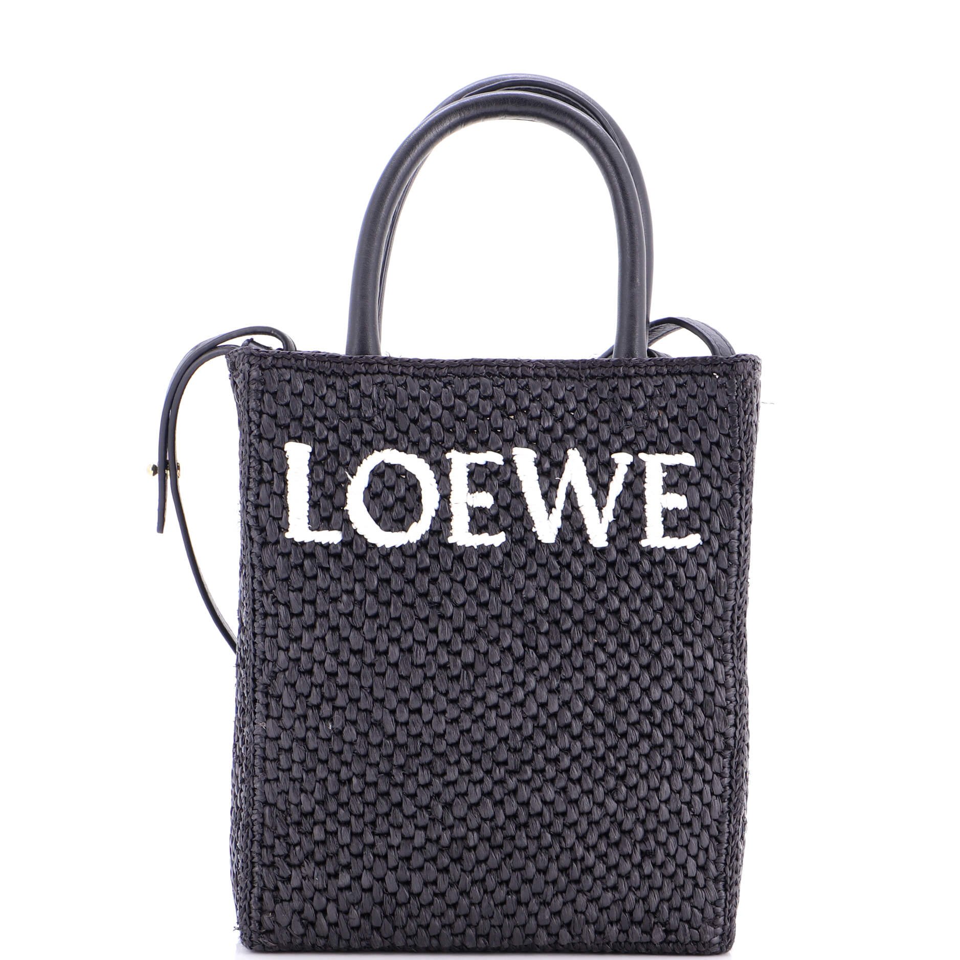 Loewe A5 Tote Raffia and Leather