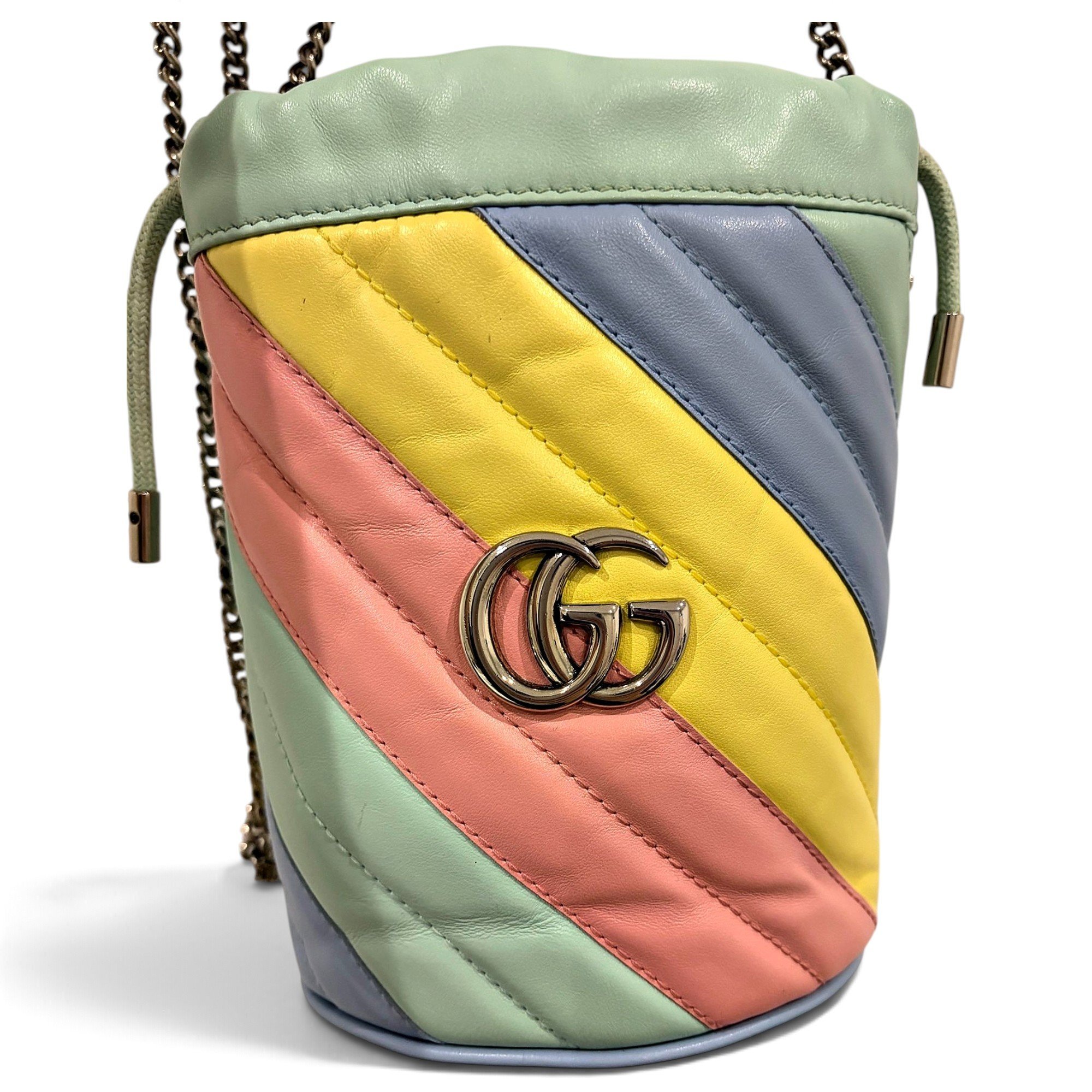 GG Marmont Chain Bucket leather crossbody bag