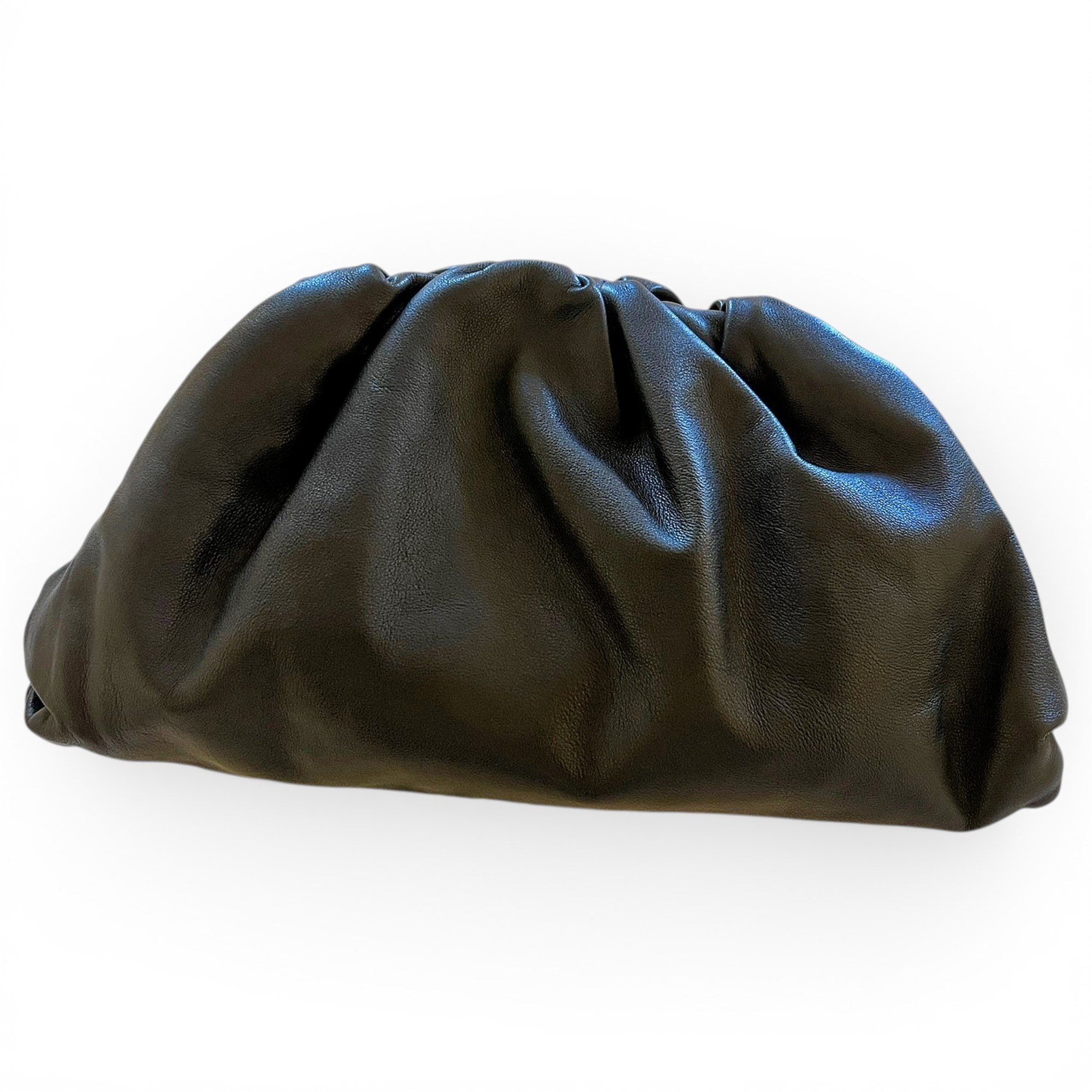Pouch leather clutch bag