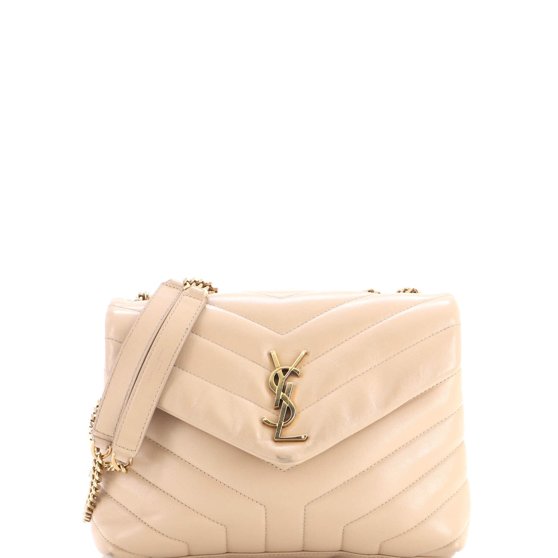 Loulou Shoulder Bag Matelasse Chevron Leather Small