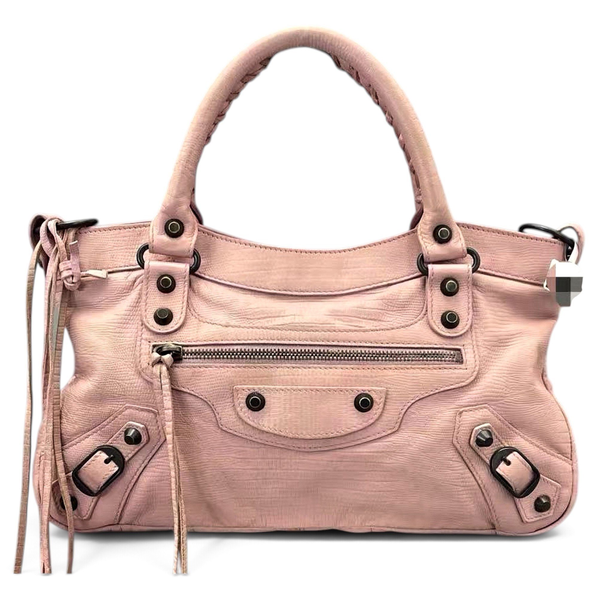 City leather handbag