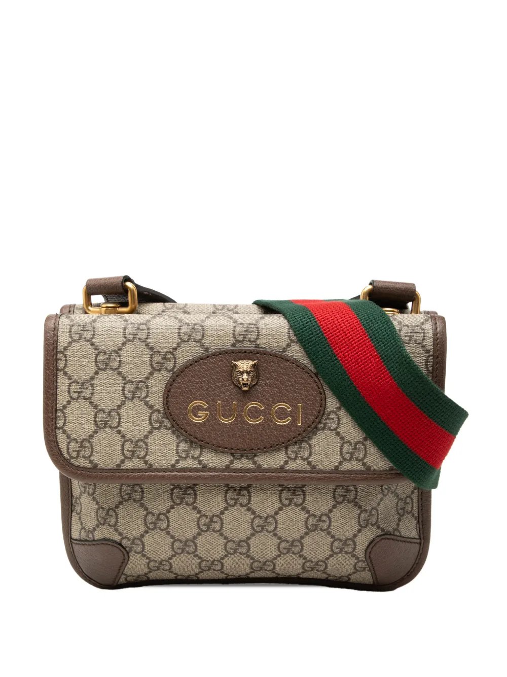 2016-2026 Small GG Supreme Web Neo Vintage Double Flap Messenger Bag crossbody bag