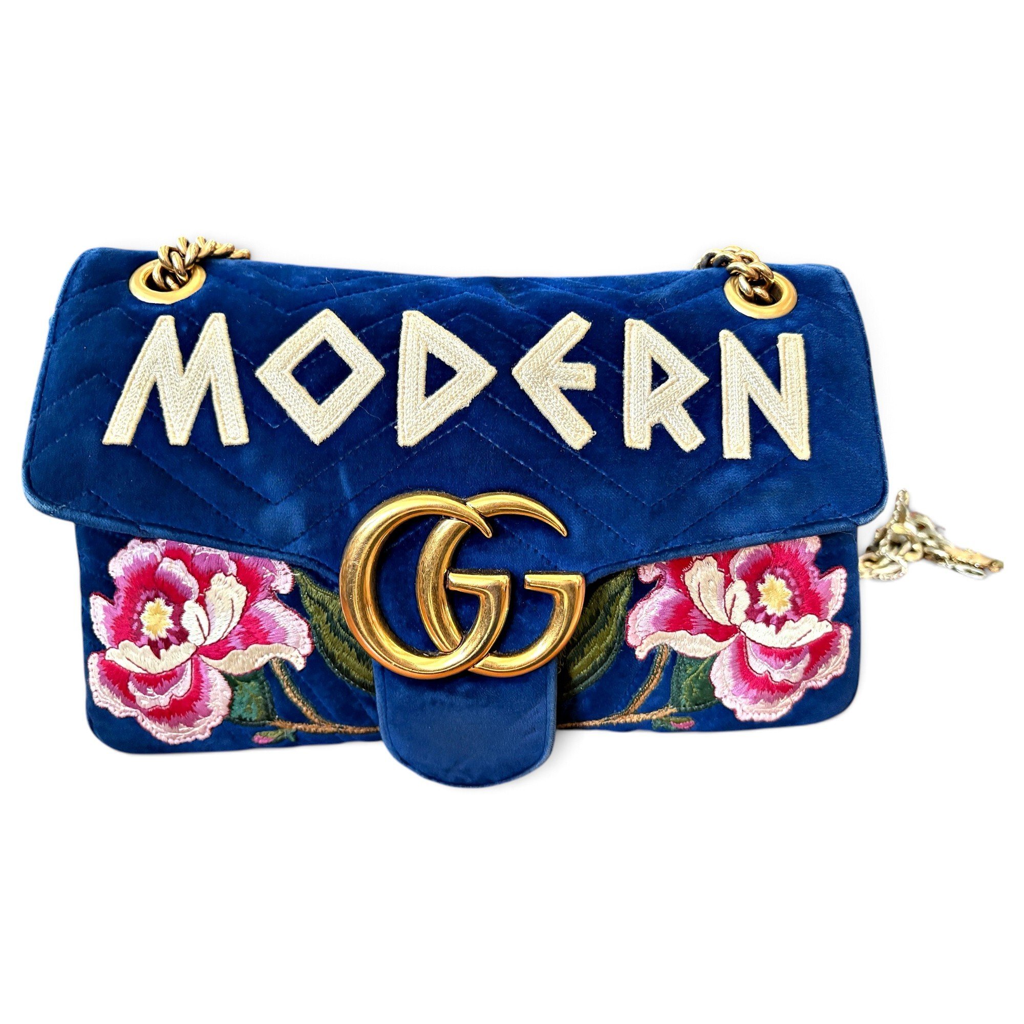 GG Marmont Flap velvet handbag