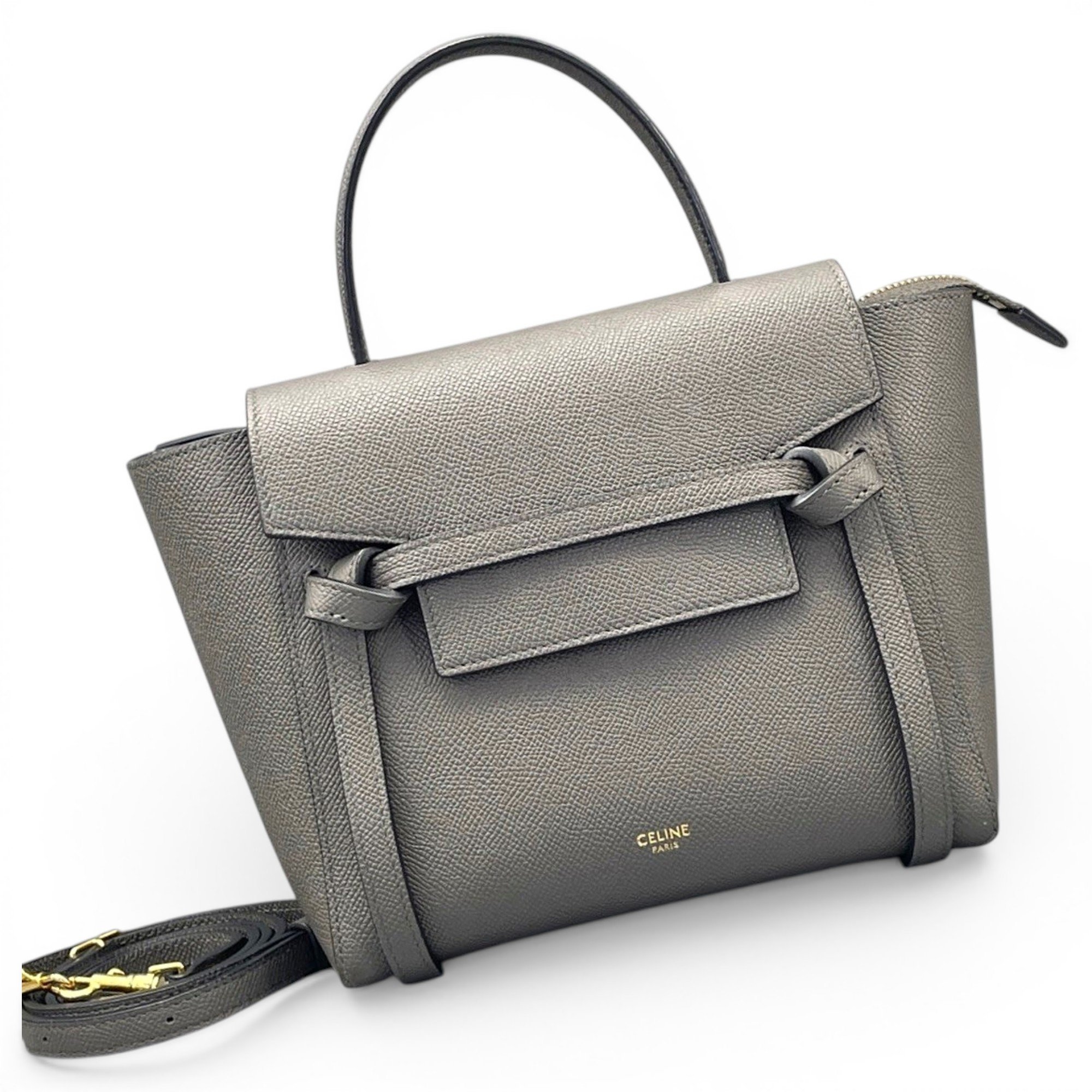 Belt leather handbag