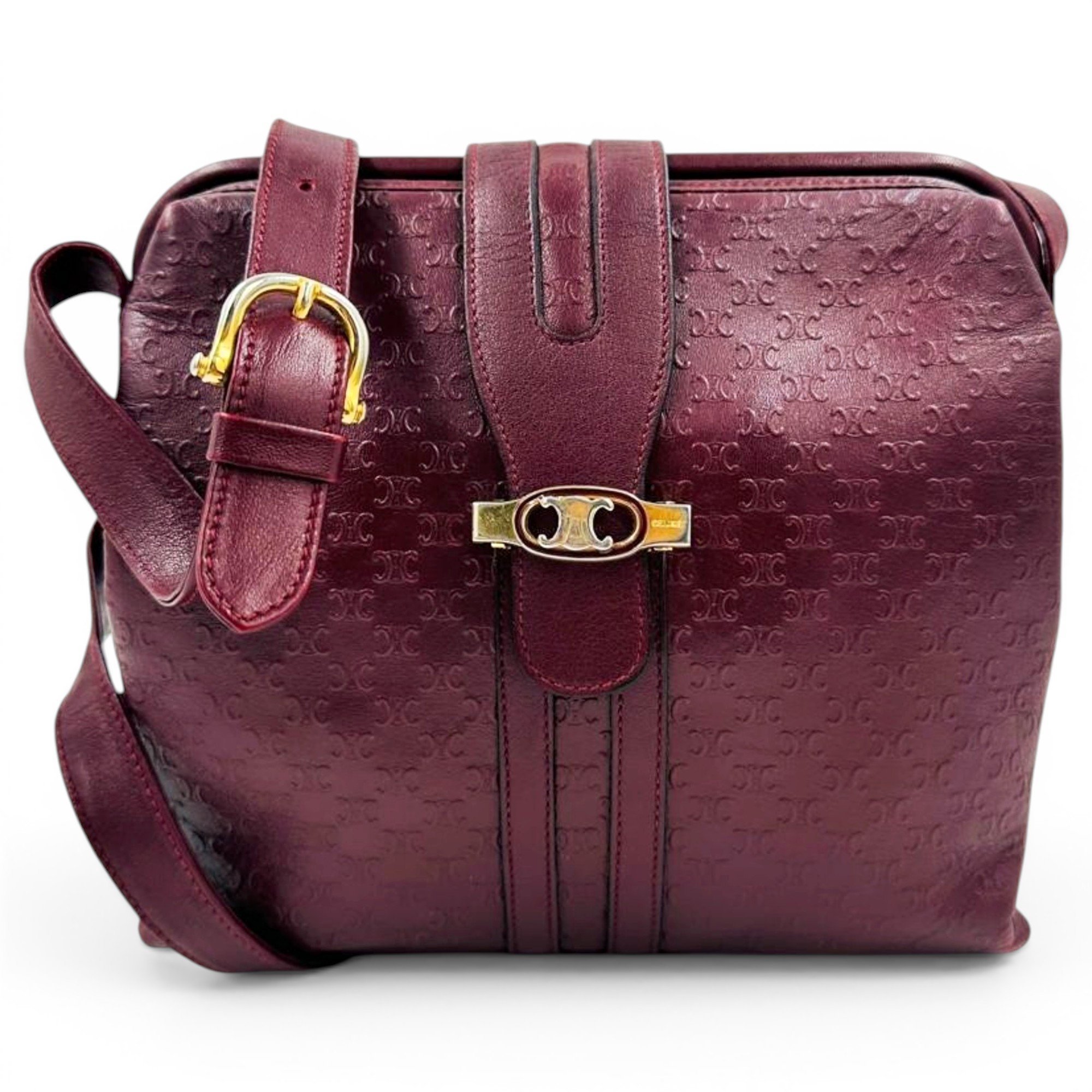 Triomphe leather crossbody bag
