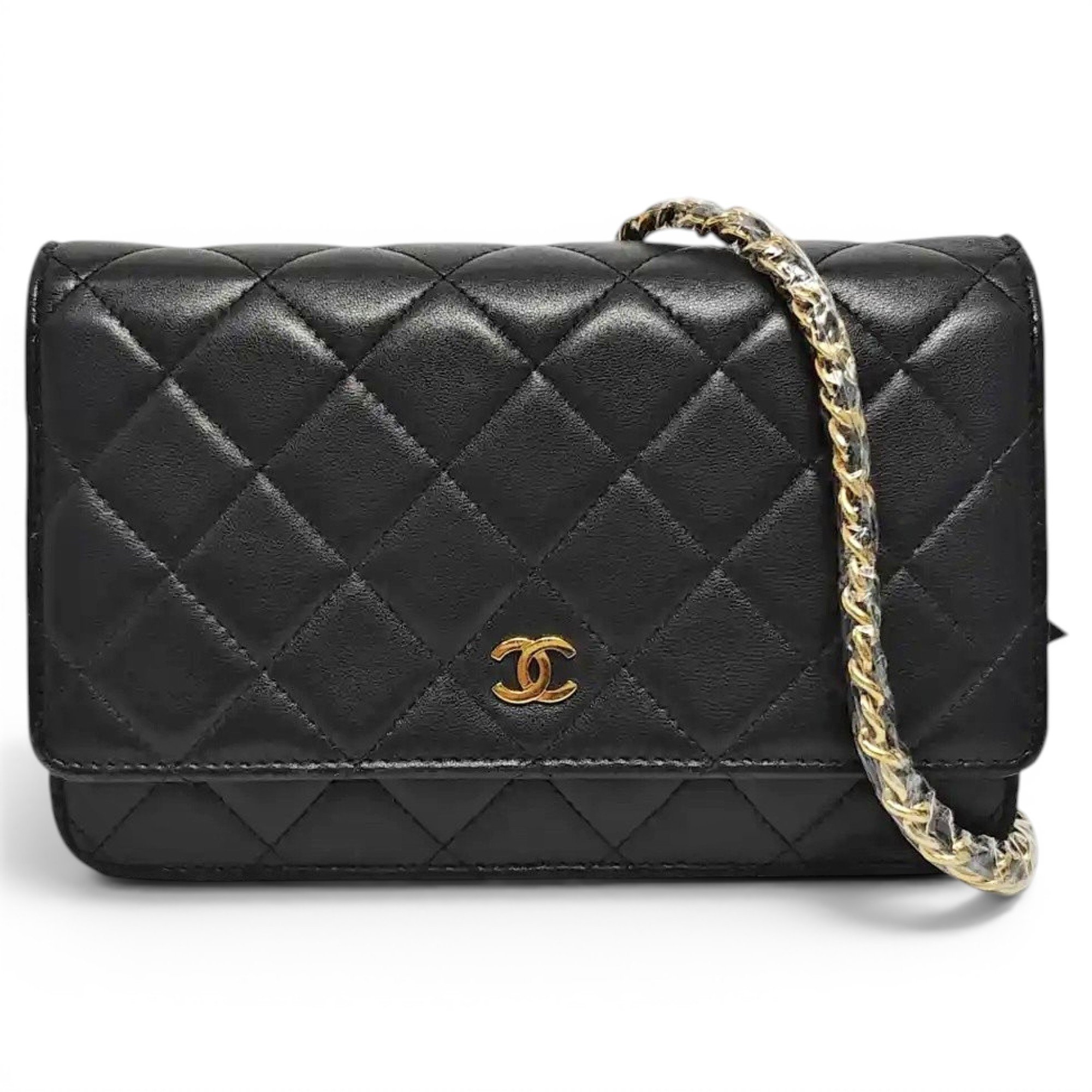 Wallet On Chain leather mini bag