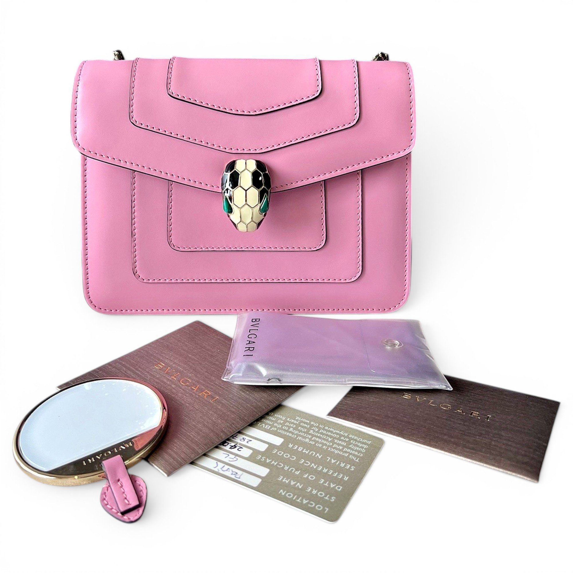 Bvlgari Serpenti leather handbag