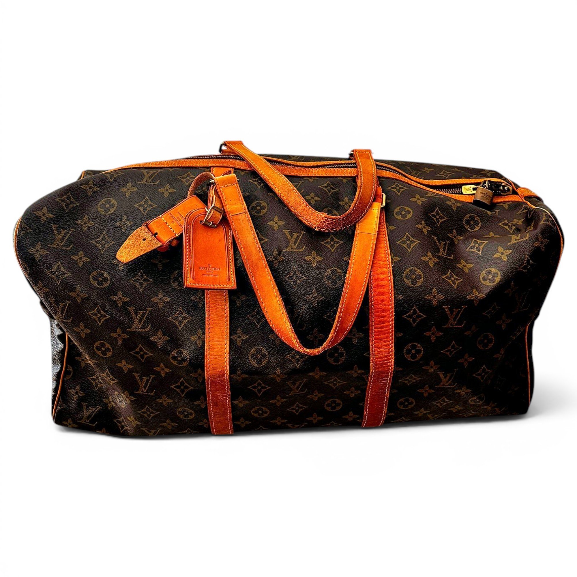 Sac souple leather travel bag