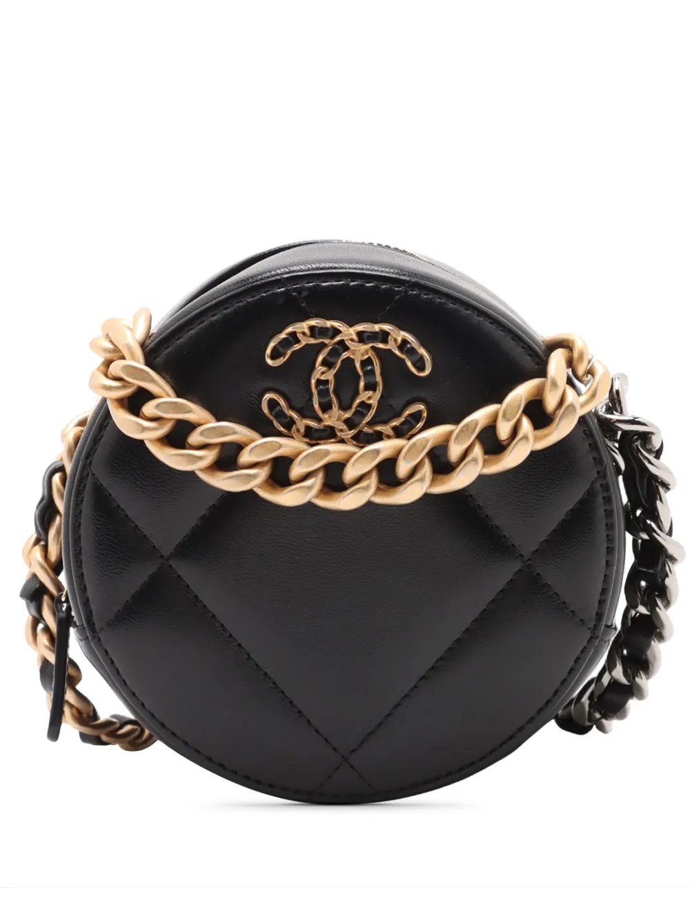 2021-2026 Lambskin 19 Round Clutch with Chain satchel