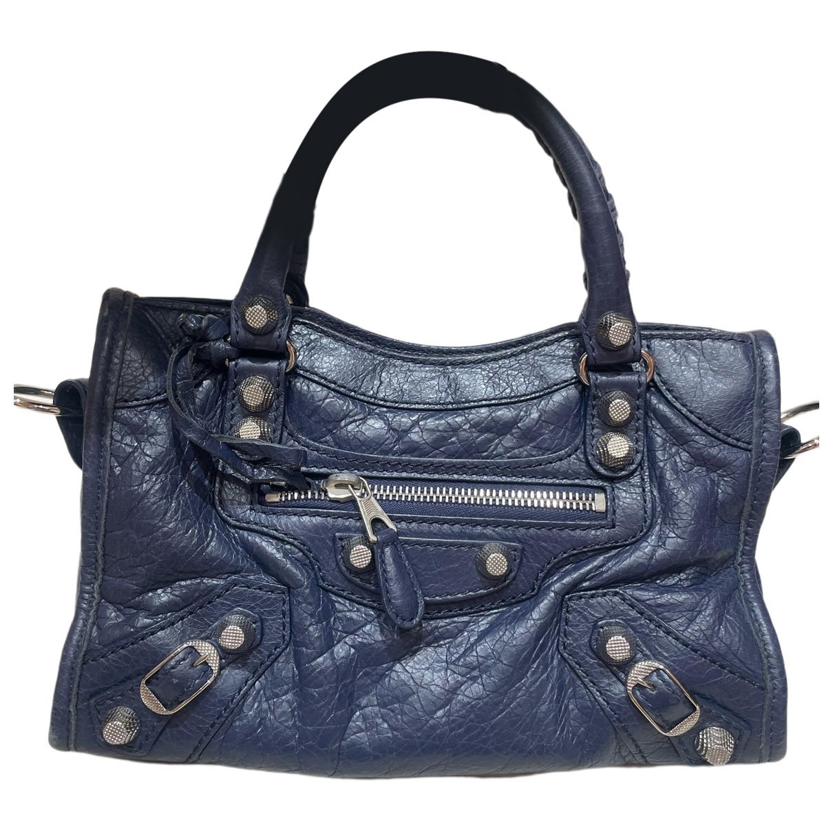 City leather handbag