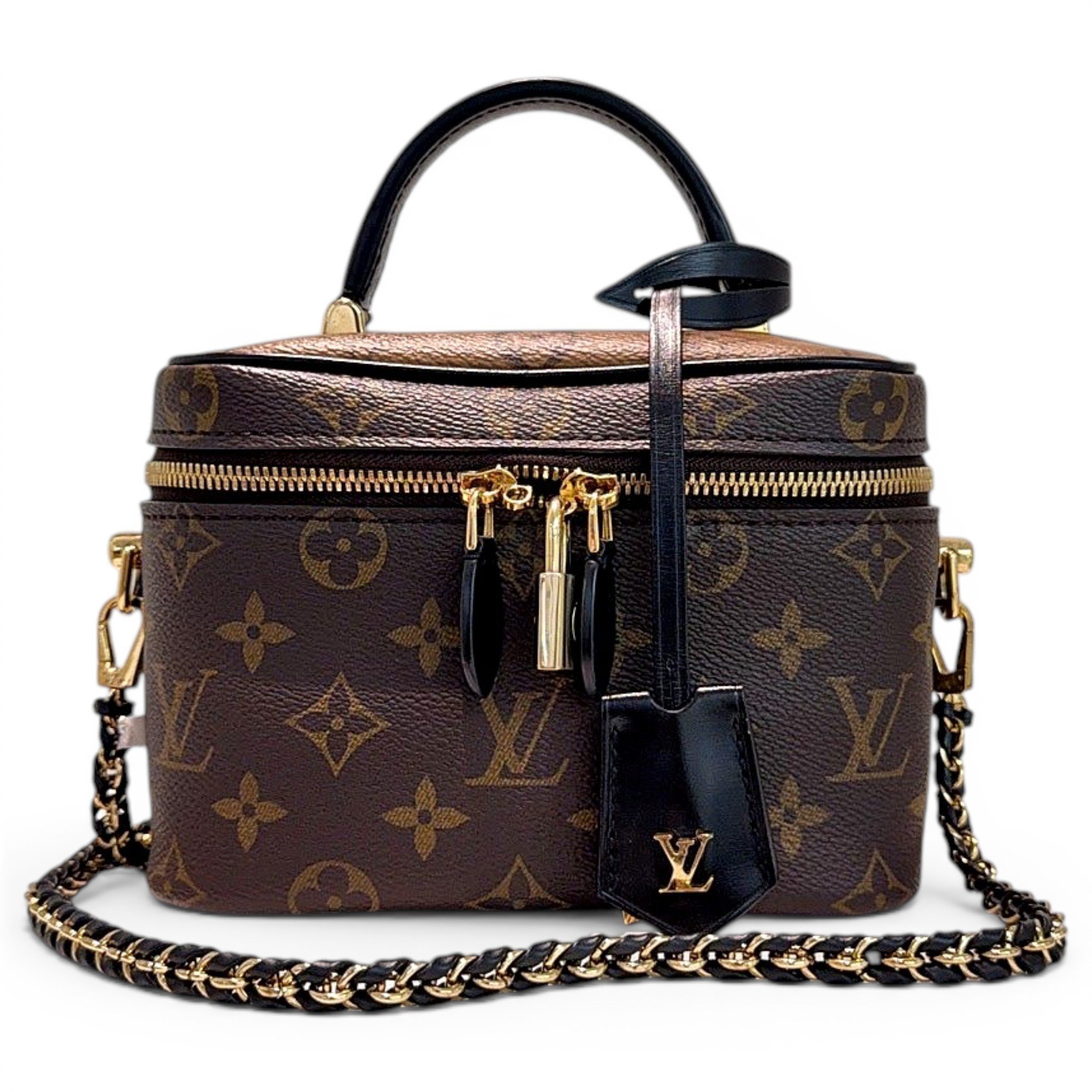 Vanity leather handbag