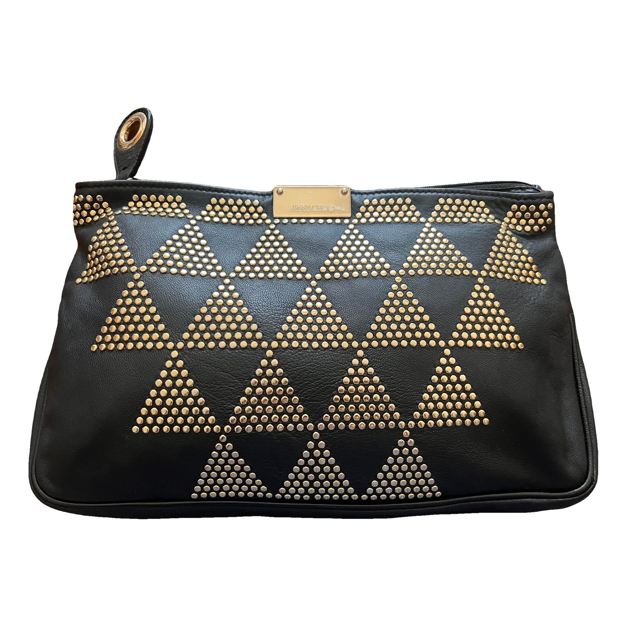 Leather clutch bag