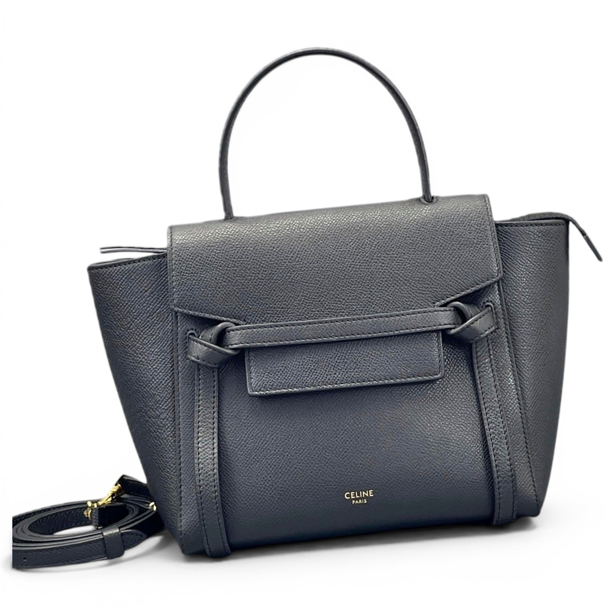 Belt leather handbag