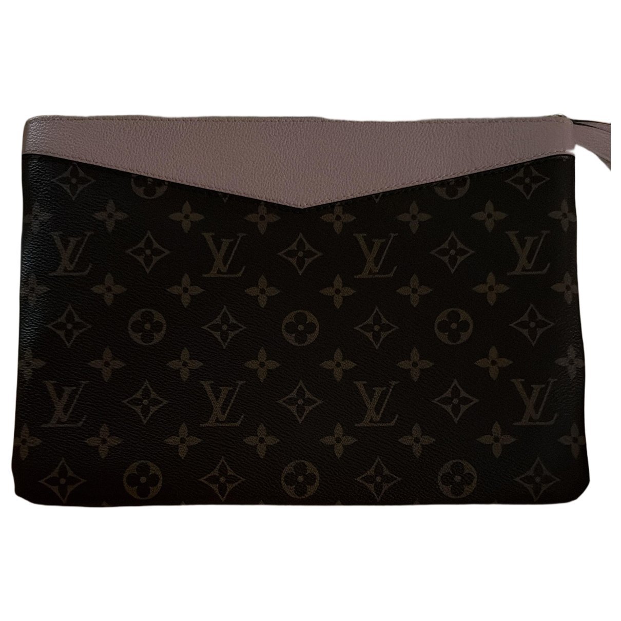 Leather clutch bag