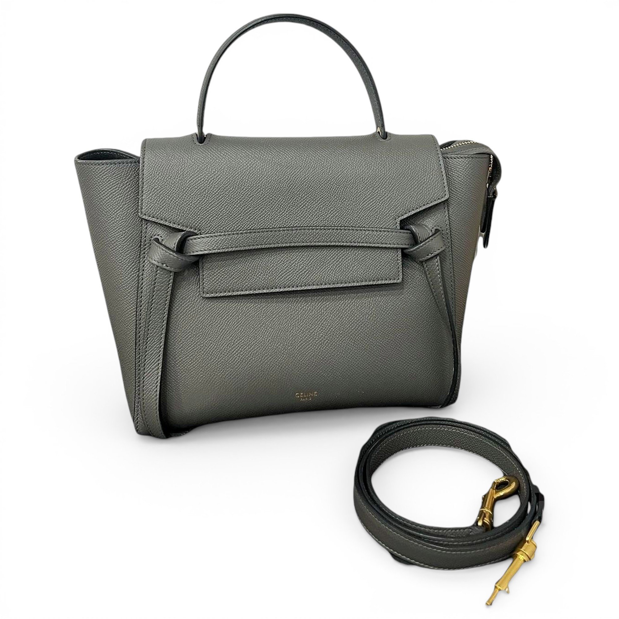 Belt leather handbag