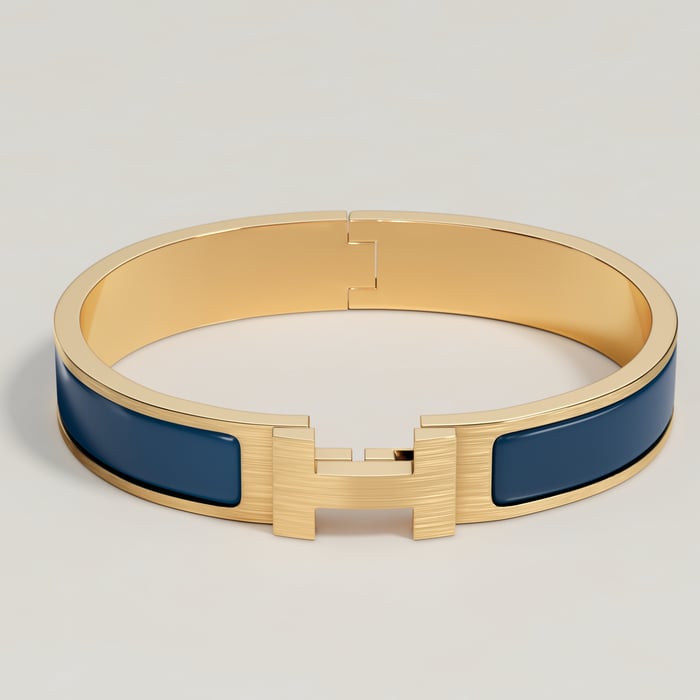 Bleu De Biarritz Mat Clic Hh Bracelet