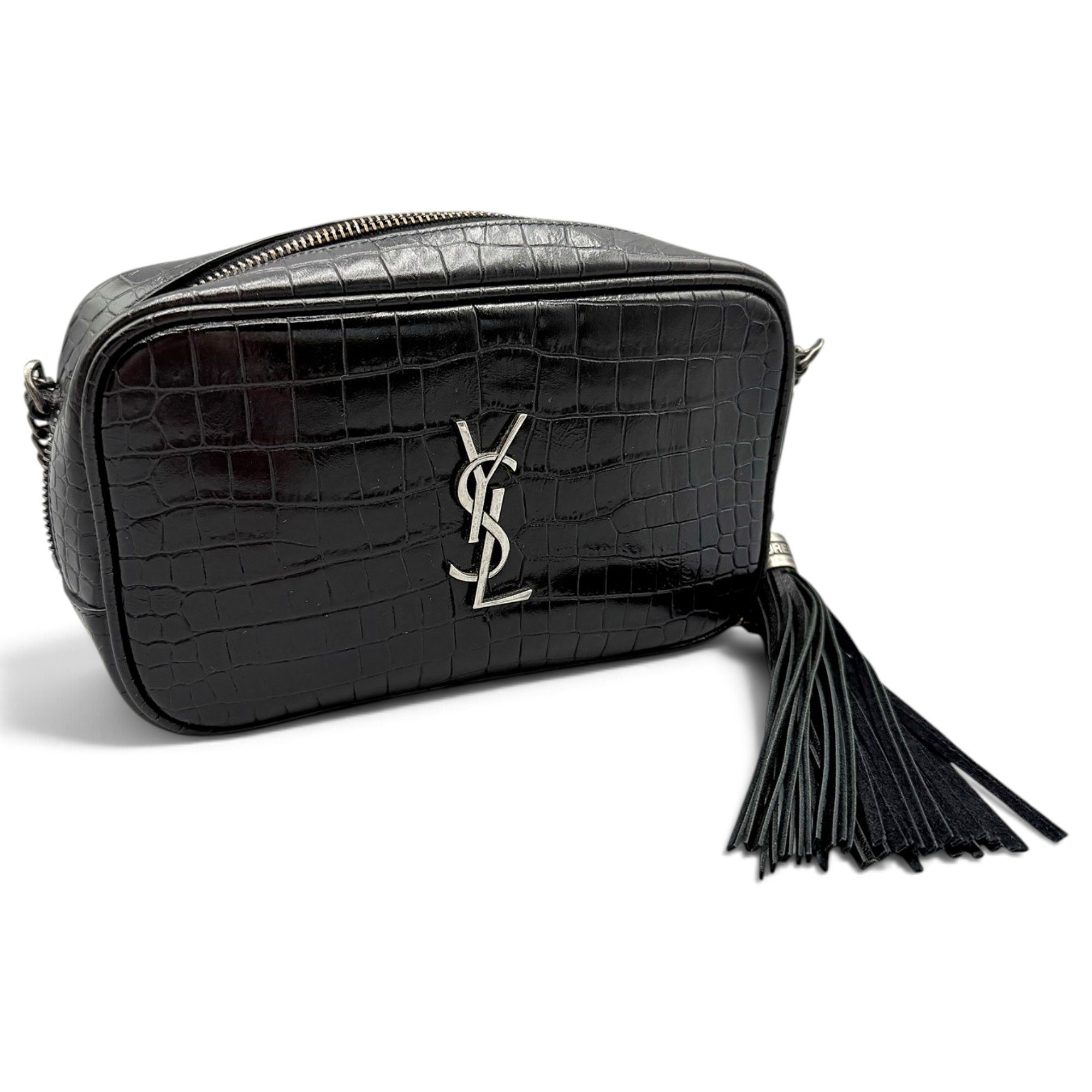 Camera Lou leather crossbody bag