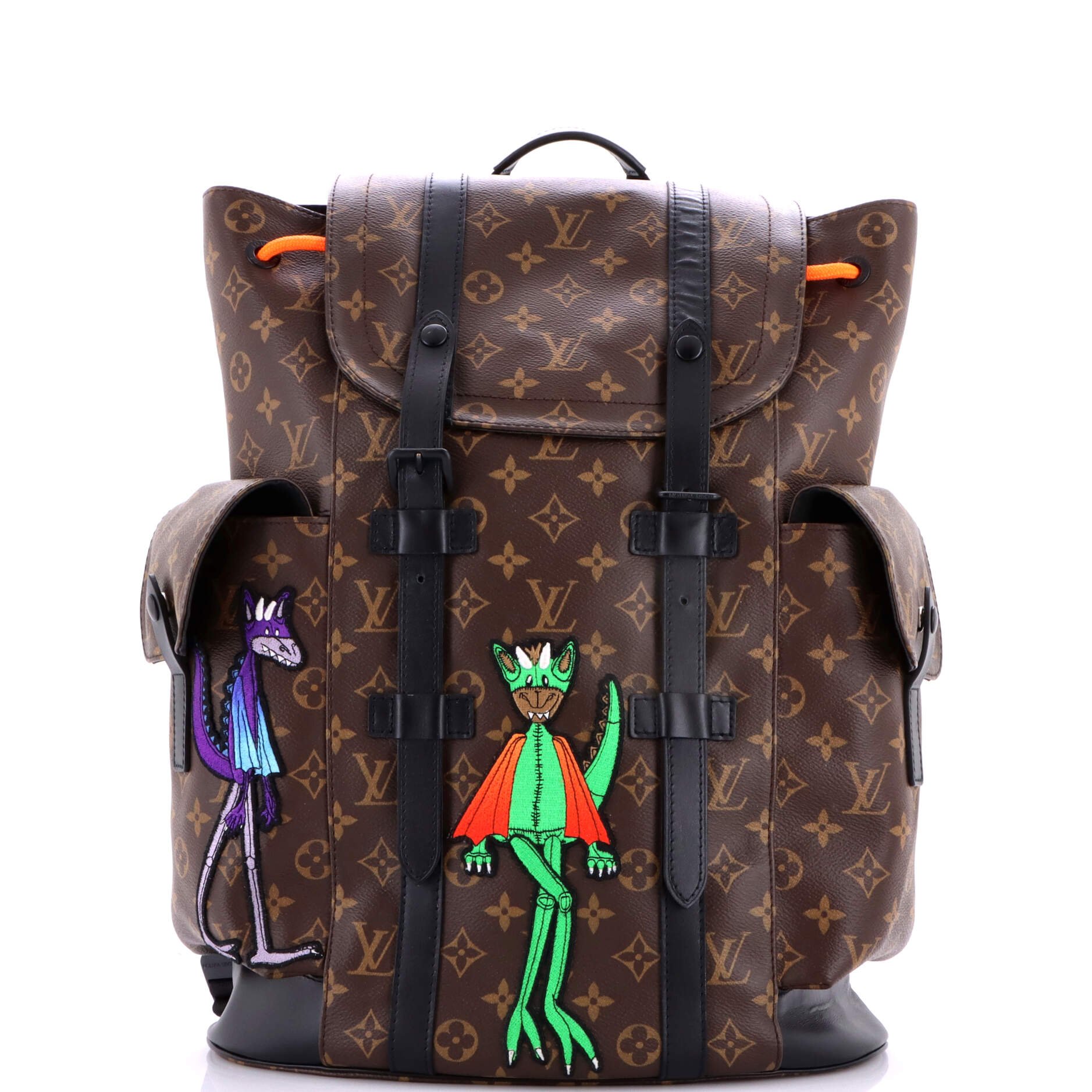 Christopher Backpack Monogram Canvas with LV Friends Patch PM