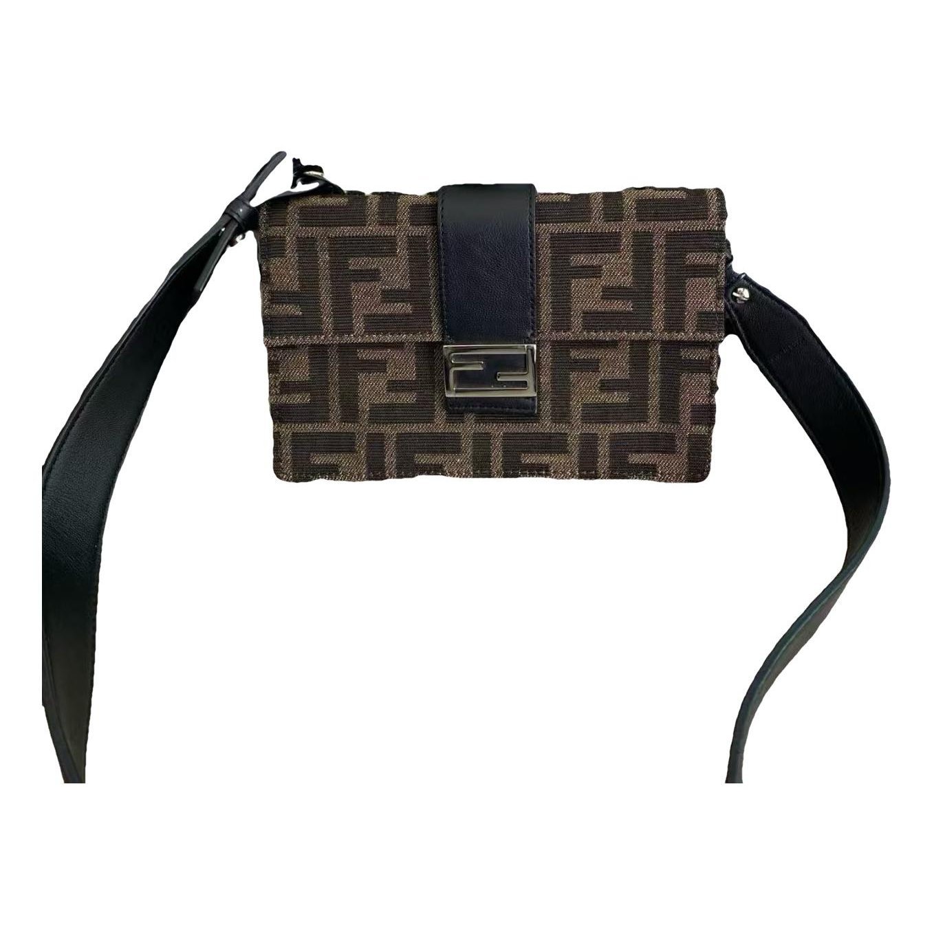 Flat Baguette cloth crossbody bag
