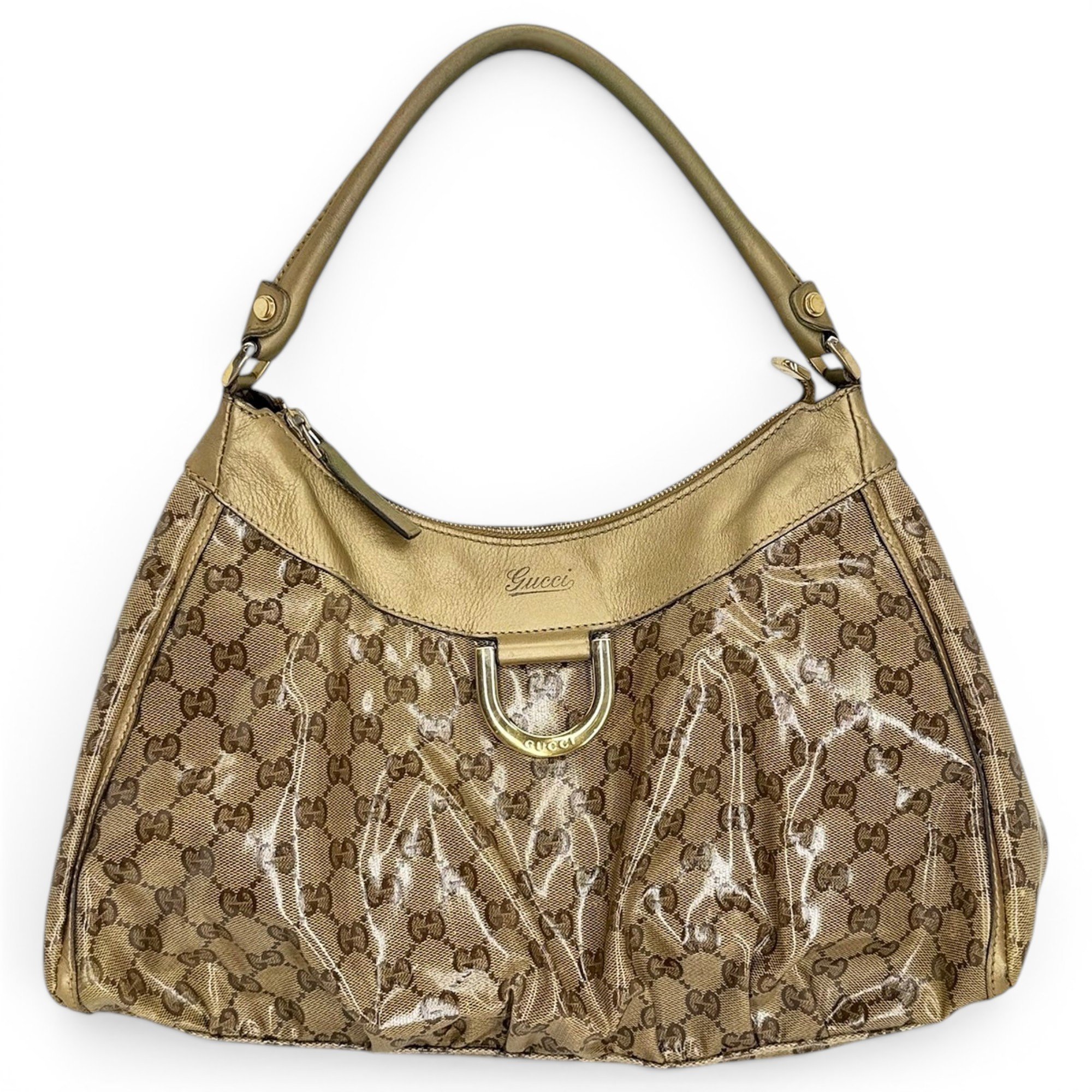 D-Ring patent leather handbag