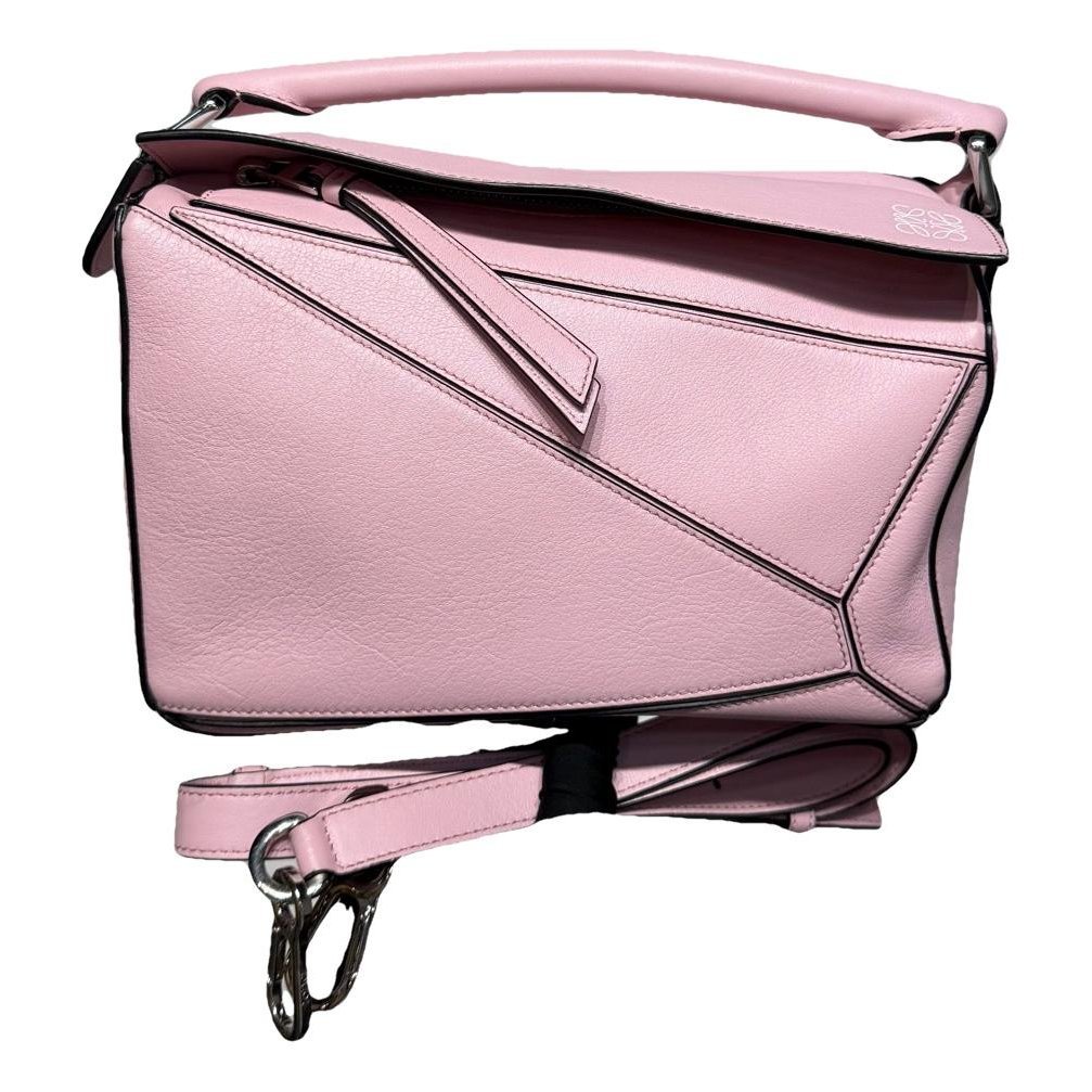Puzzle leather handbag