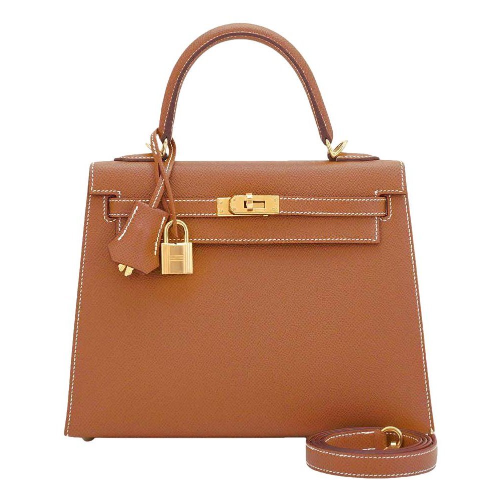 Hermes Kelly 25 Handbag Gold Epsom Leather