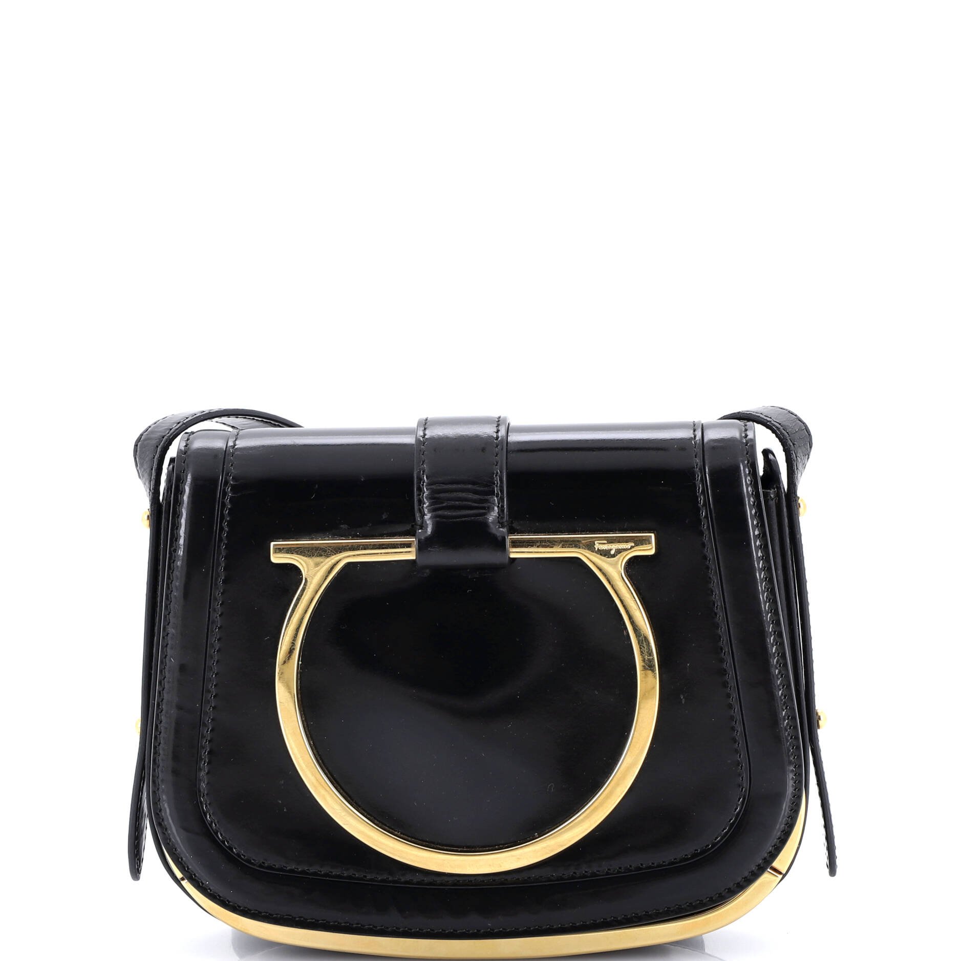 Salvatore Ferragamo Sabine Shoulder Bag Leather Small