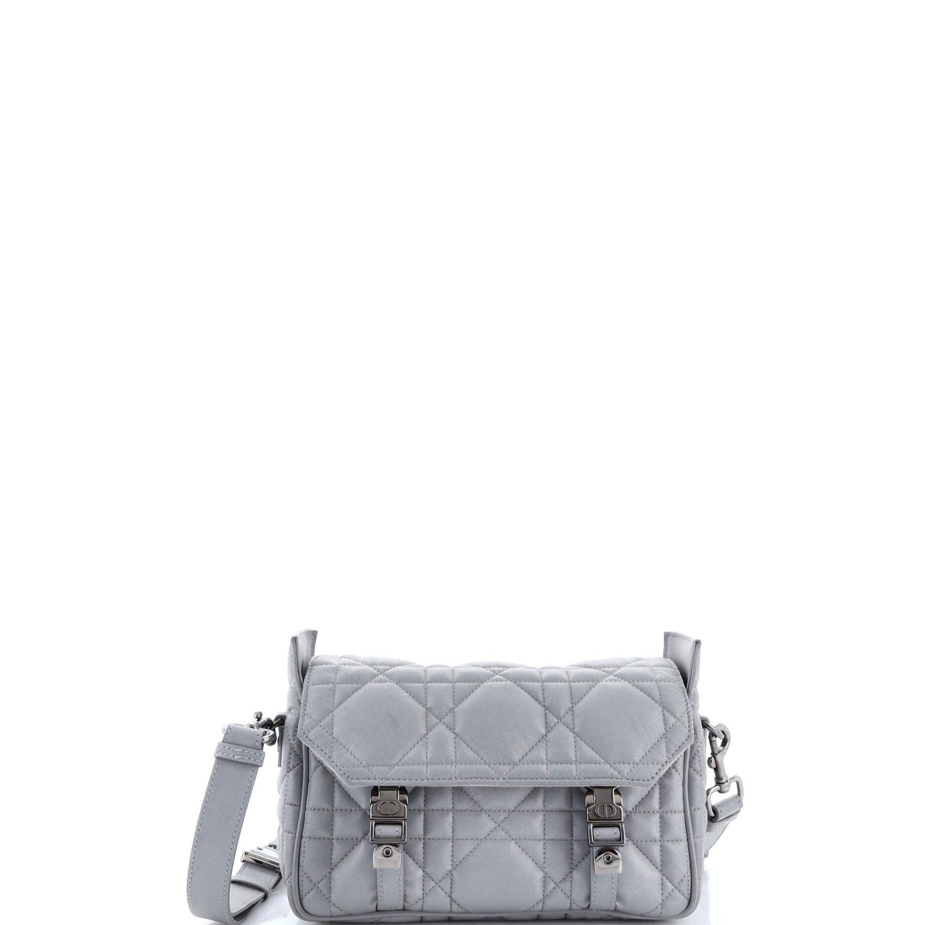 Diorcamp Messenger Bag Padded Macrocannage Quilt Calfskin Small