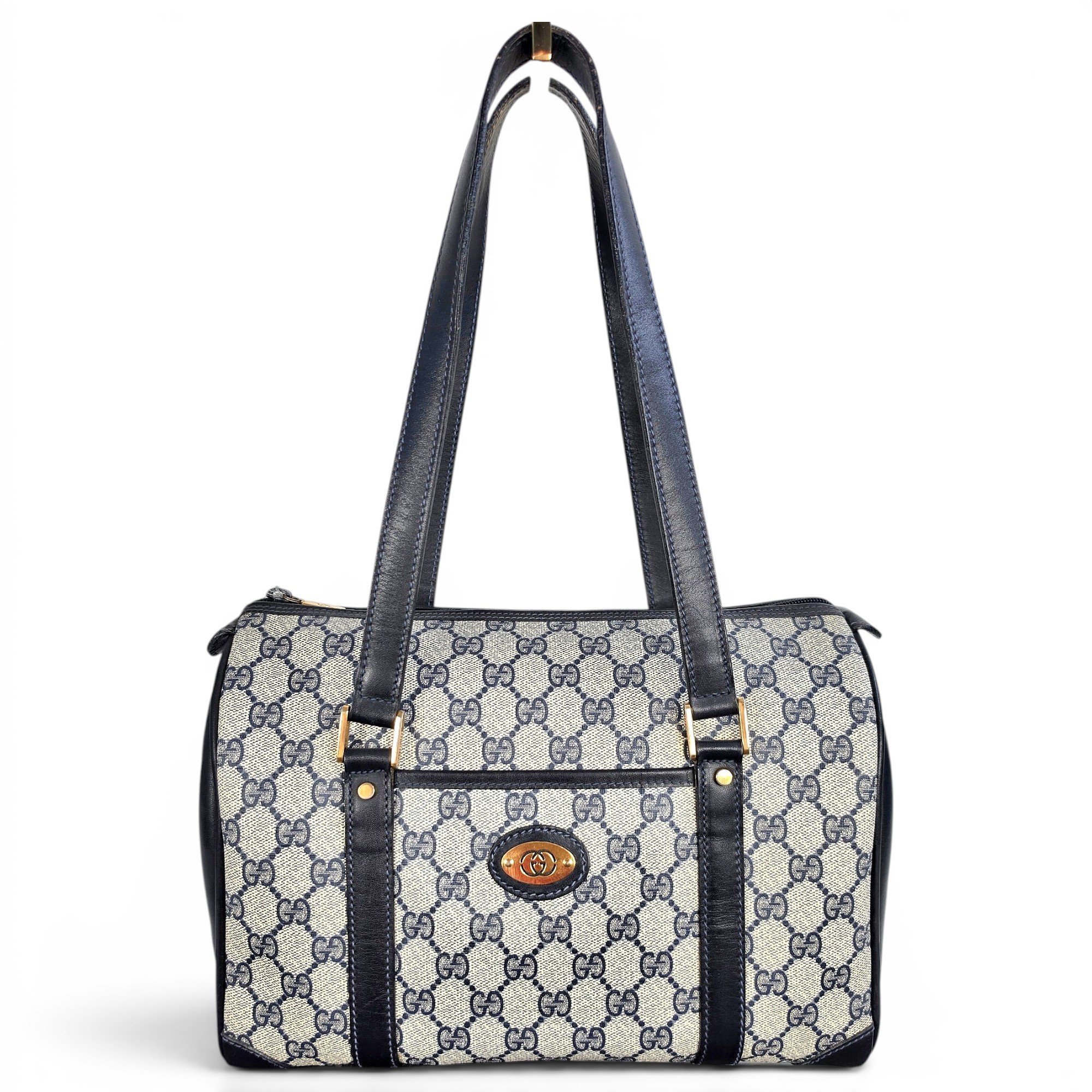 Boston leather bowling bag