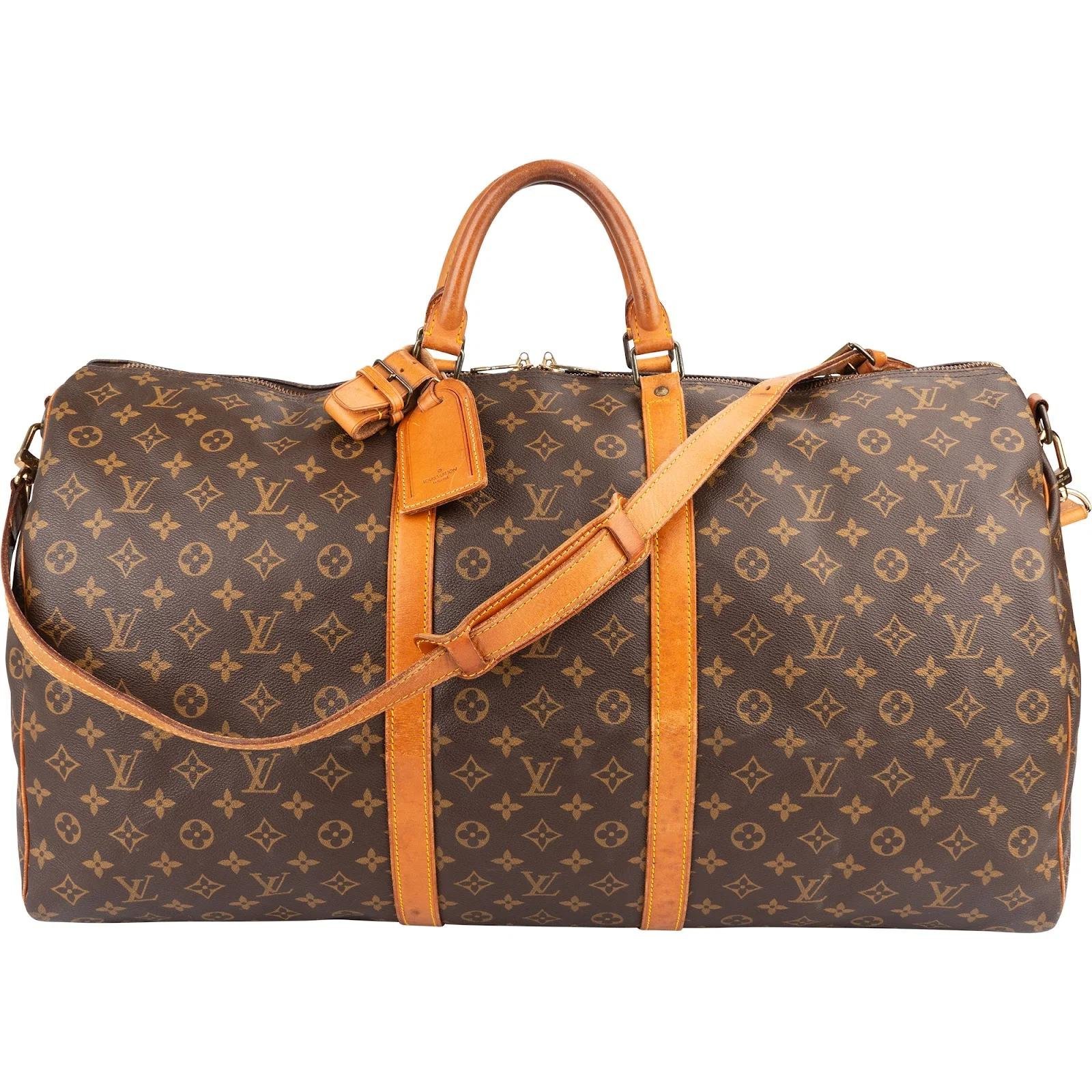 Keepall leather travel bag