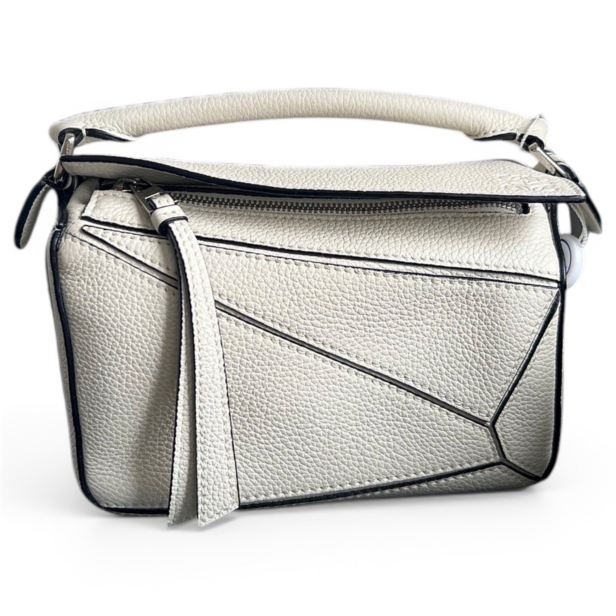 Puzzle leather handbag
