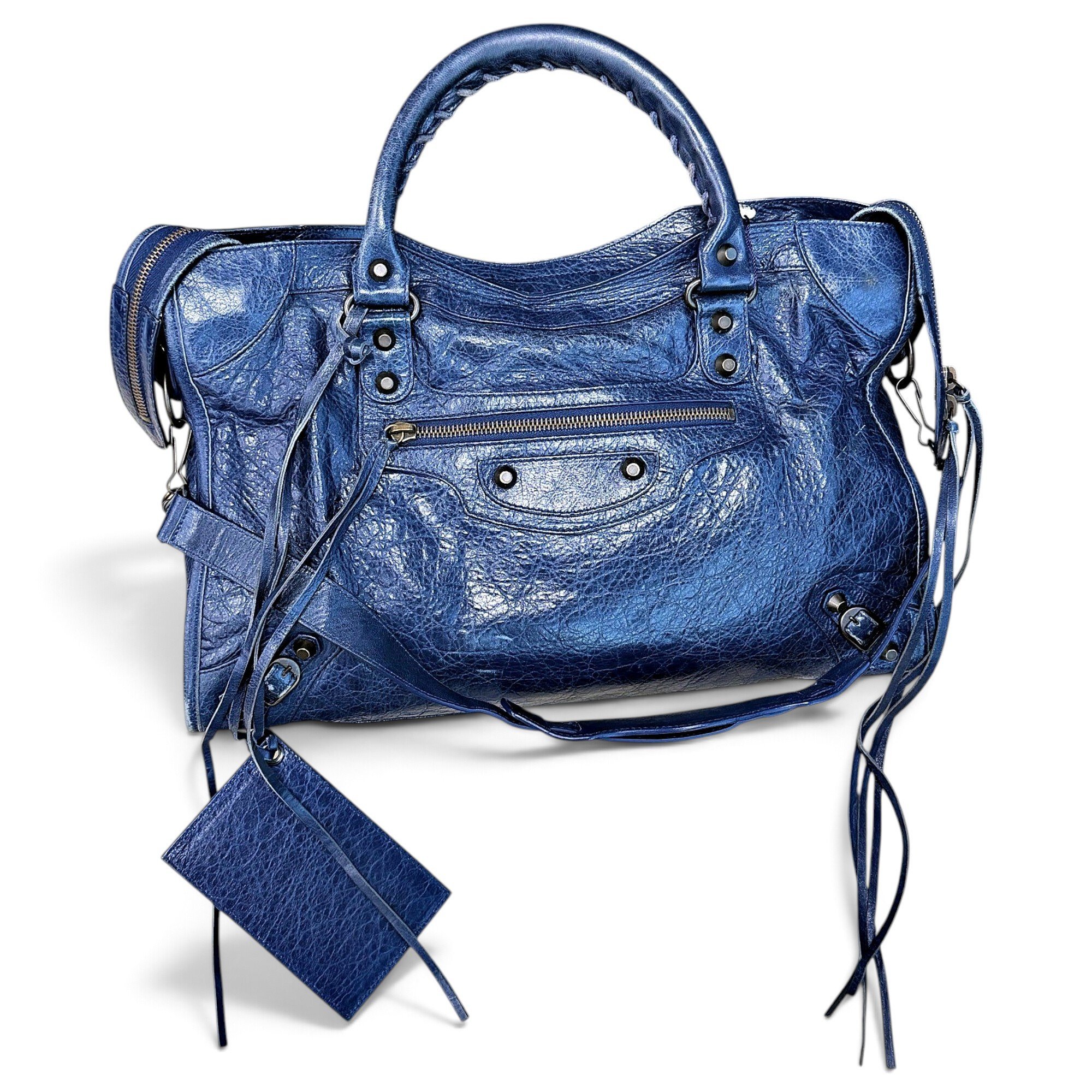 City leather handbag