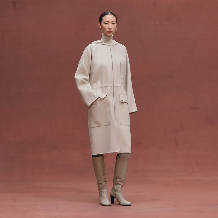 Blanc Sable Parka Coat