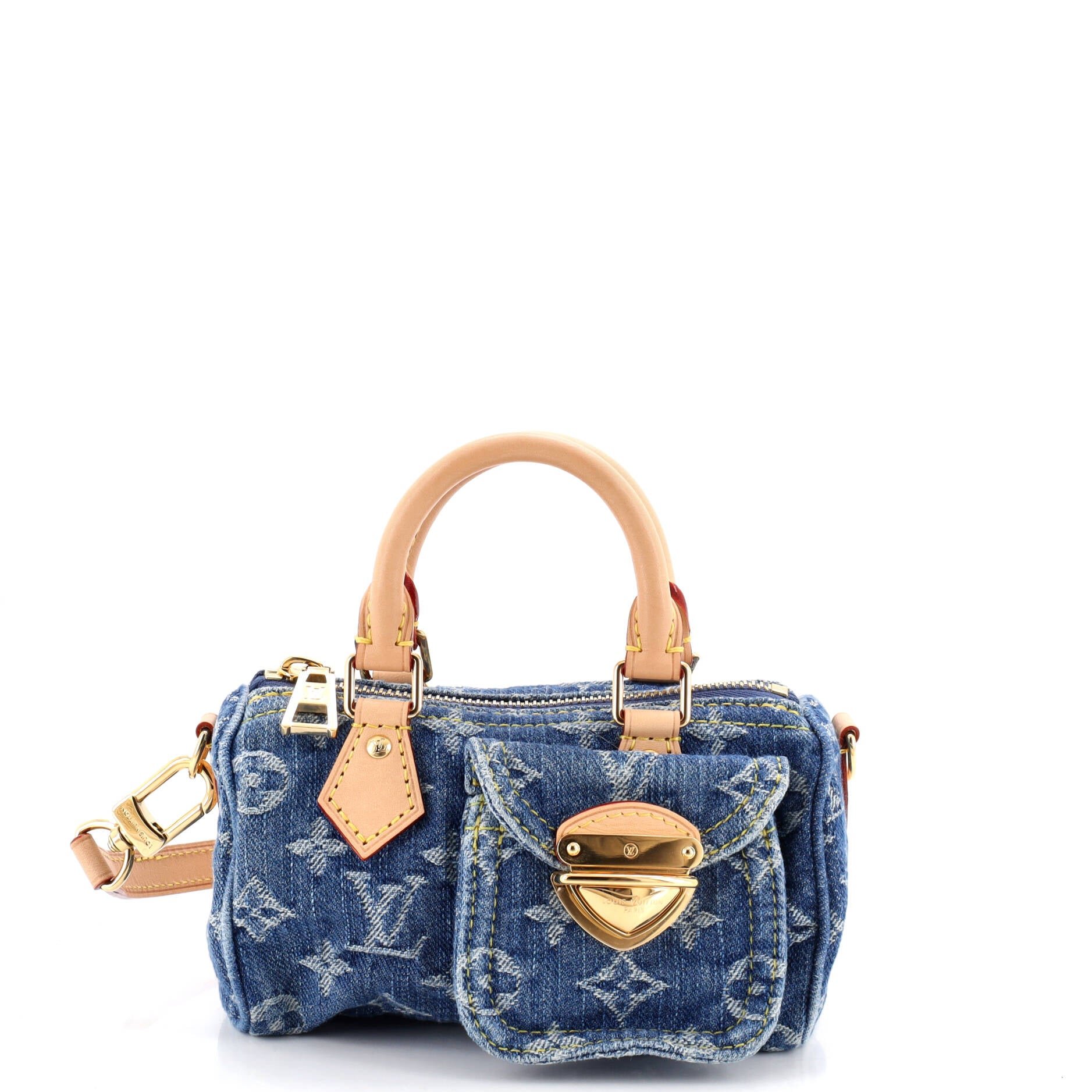 Speedy Bandouliere NM Bag Monogram Denim Nano