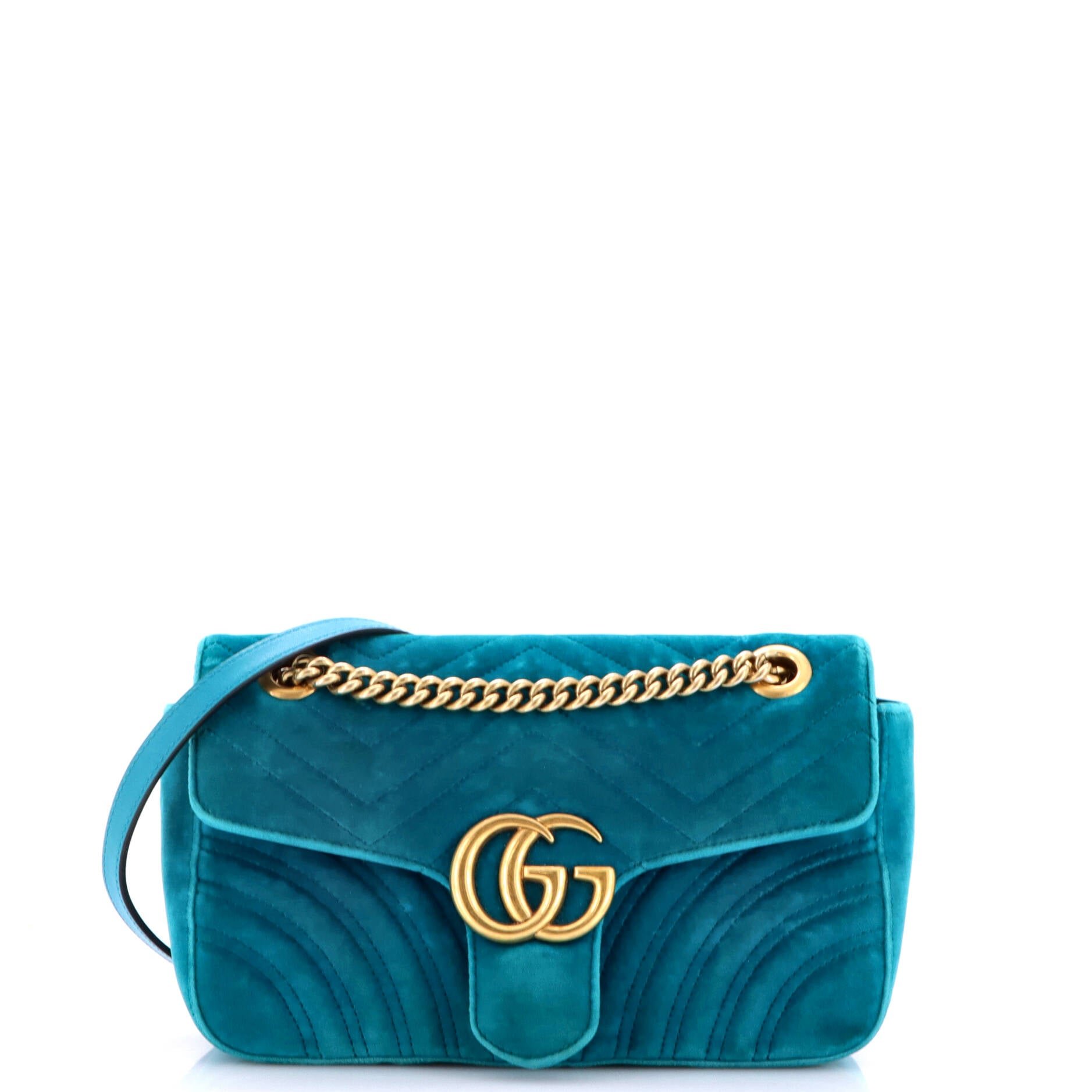 GG Marmont Flap Bag Matelasse Velvet Small