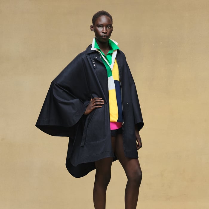Bleu Noir Cape Coat