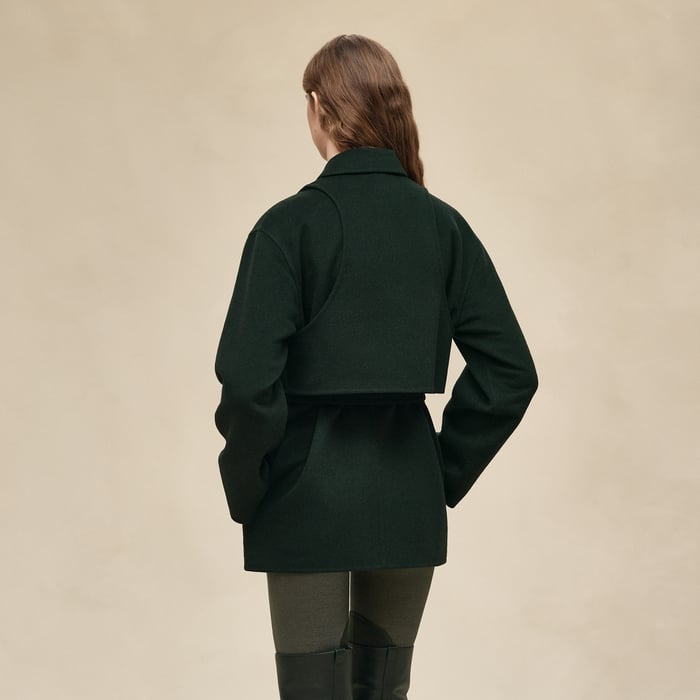 Vert Anglais Trench Modular Cashmere Coat