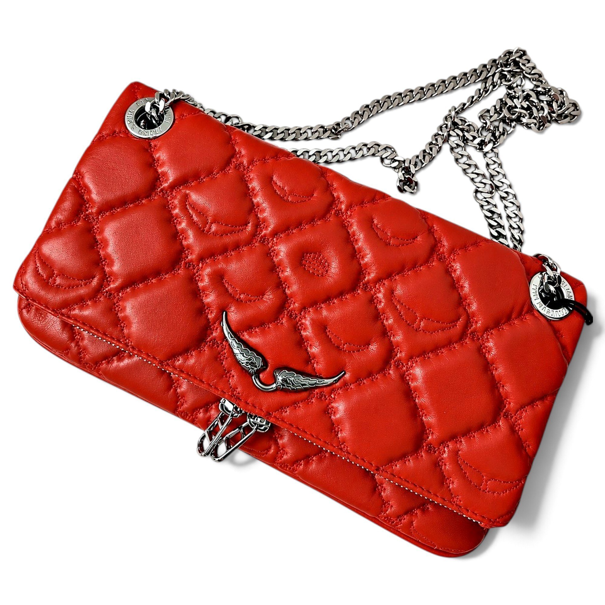 Rock leather clutch bag