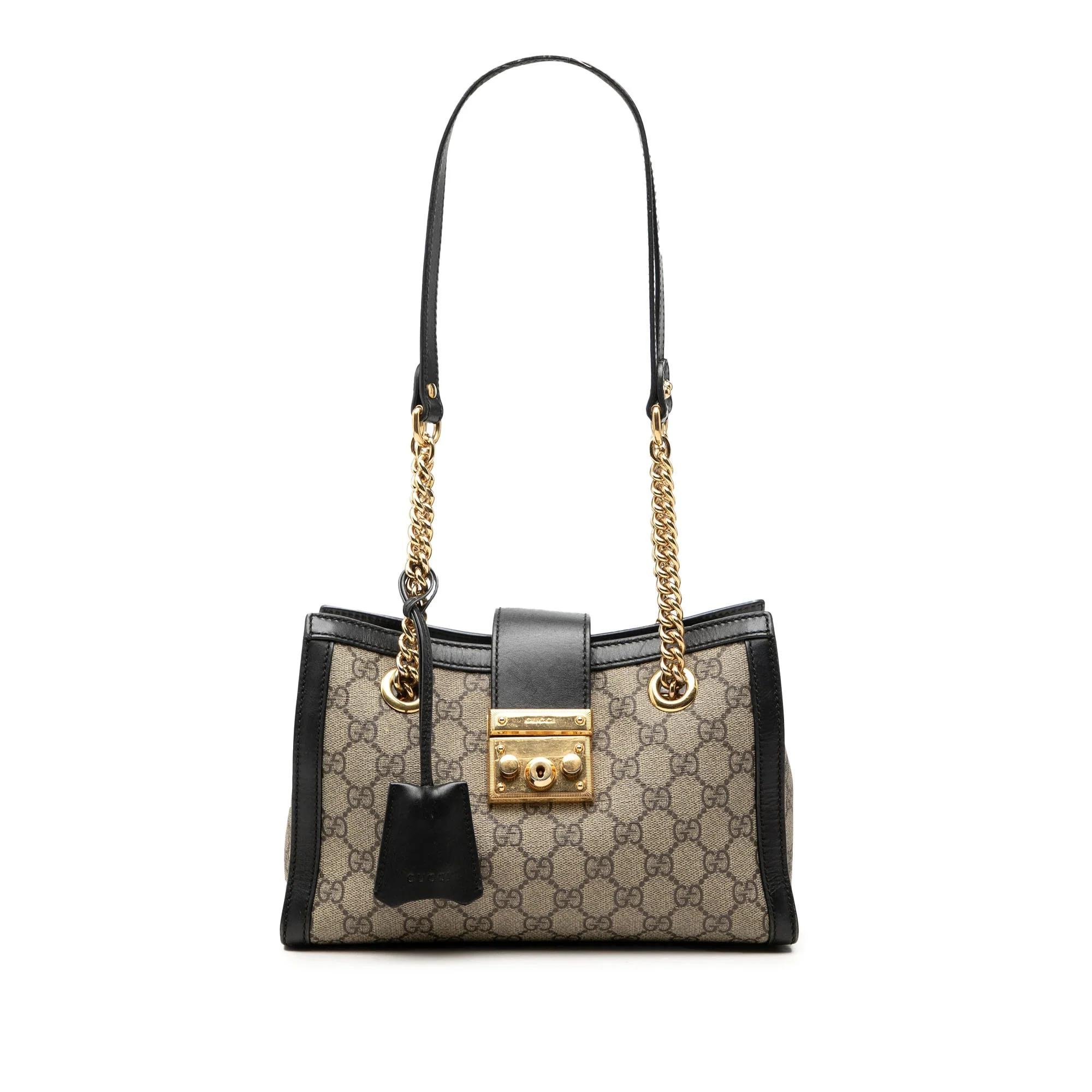 Padlock leather tote
