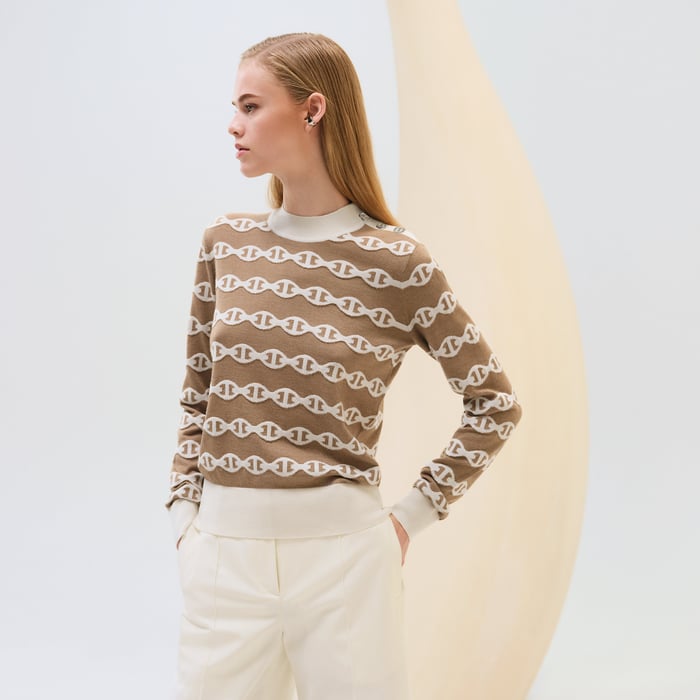 Marron Alezan "Chaine d'Ancre" Long-sleeve Sweater