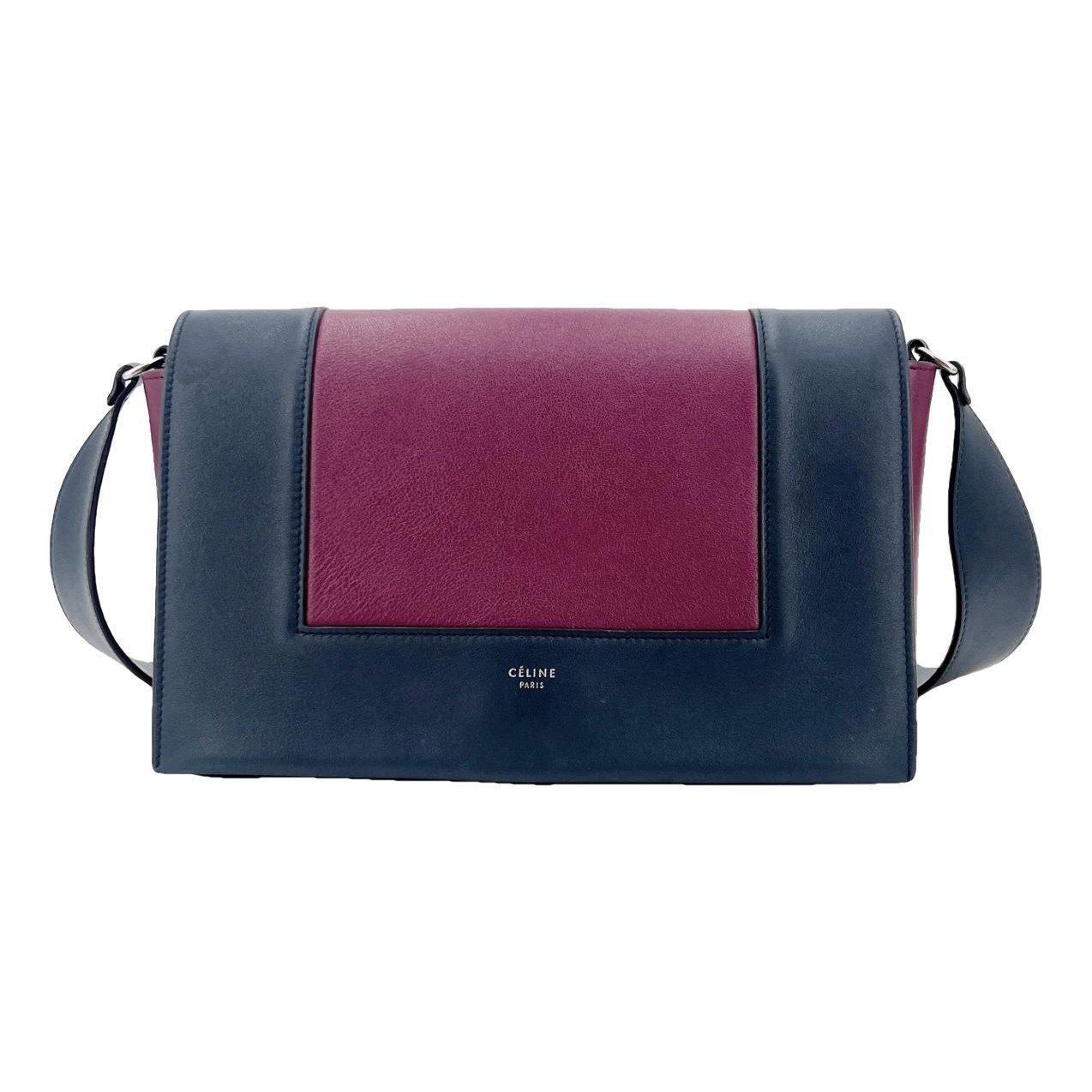 Frame leather handbag