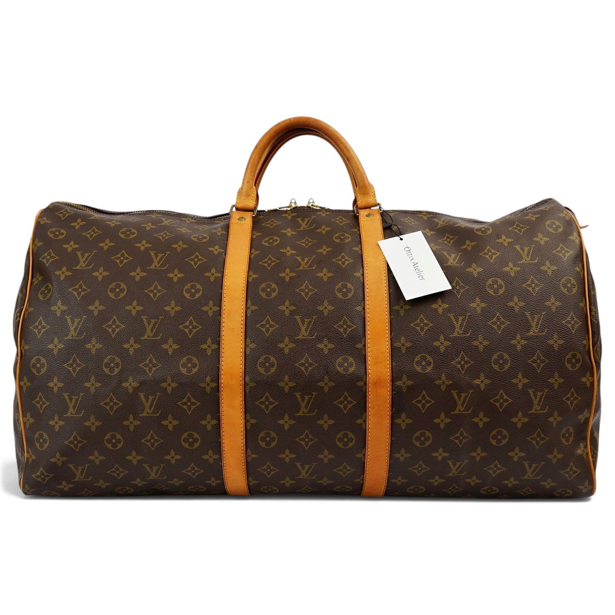 Keepall leather travel bag