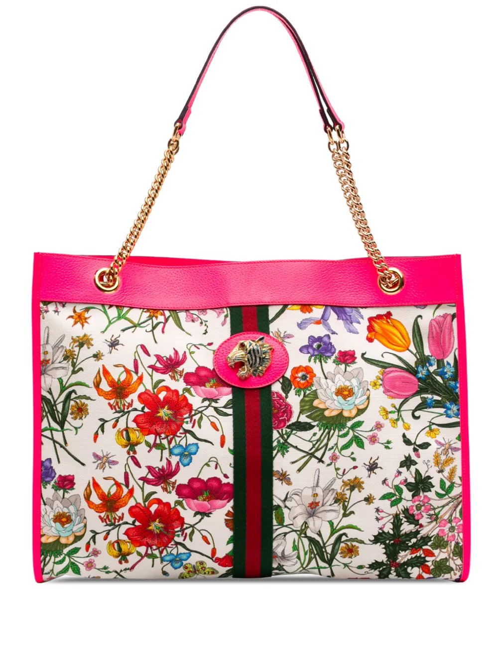 2016-2026 Large Canvas Web Flora Rajah tote bag