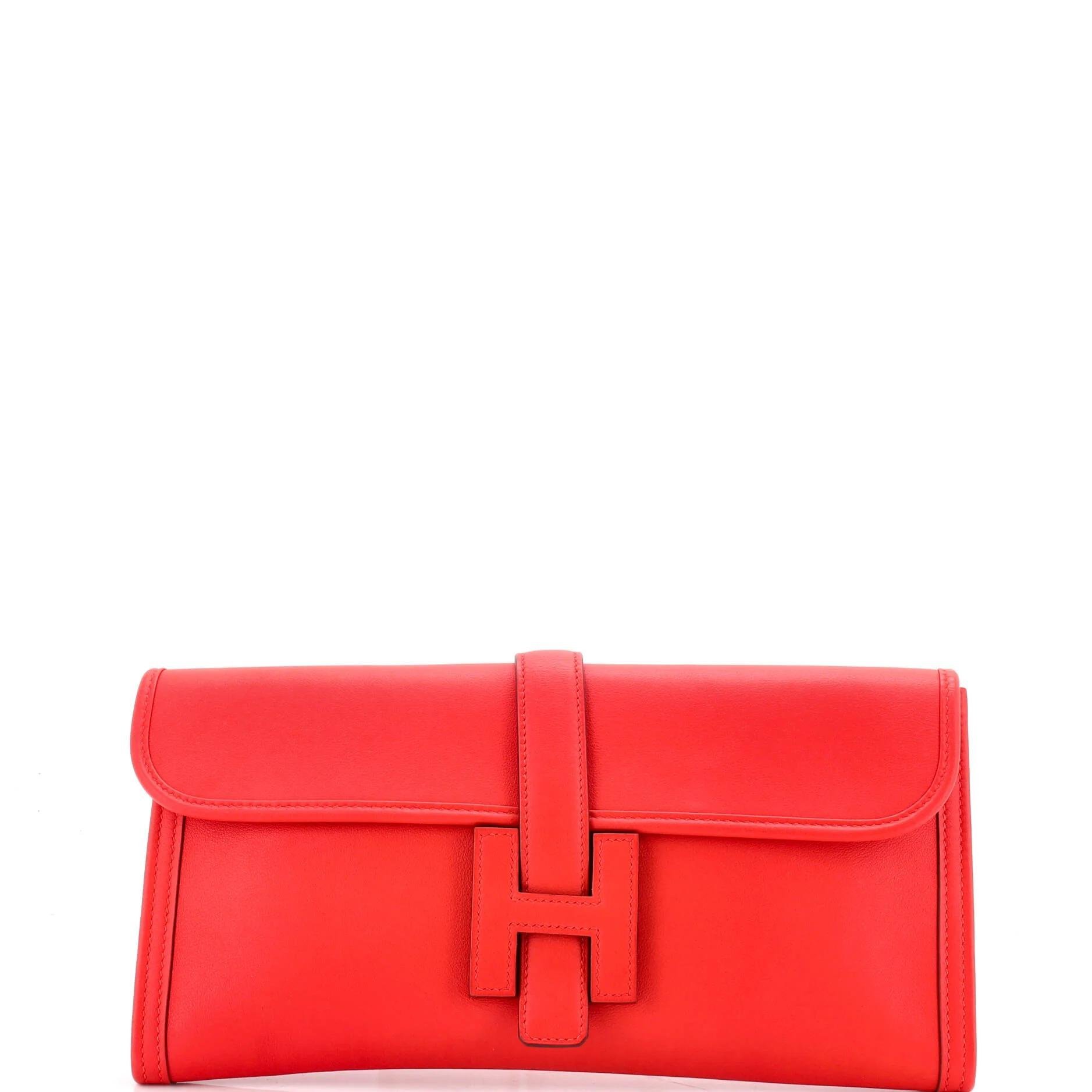 Leather clutch bag