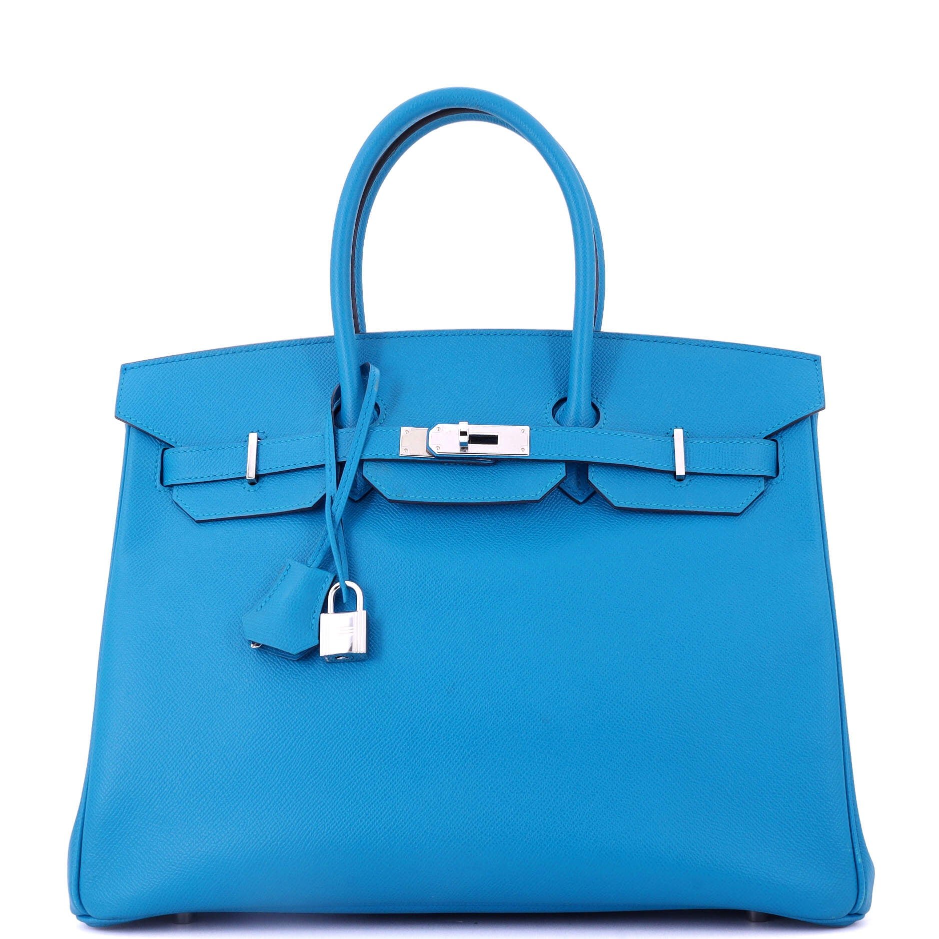Hermes Birkin Handbag Bleu Zanzibar Epsom with Palladium Hardware 35