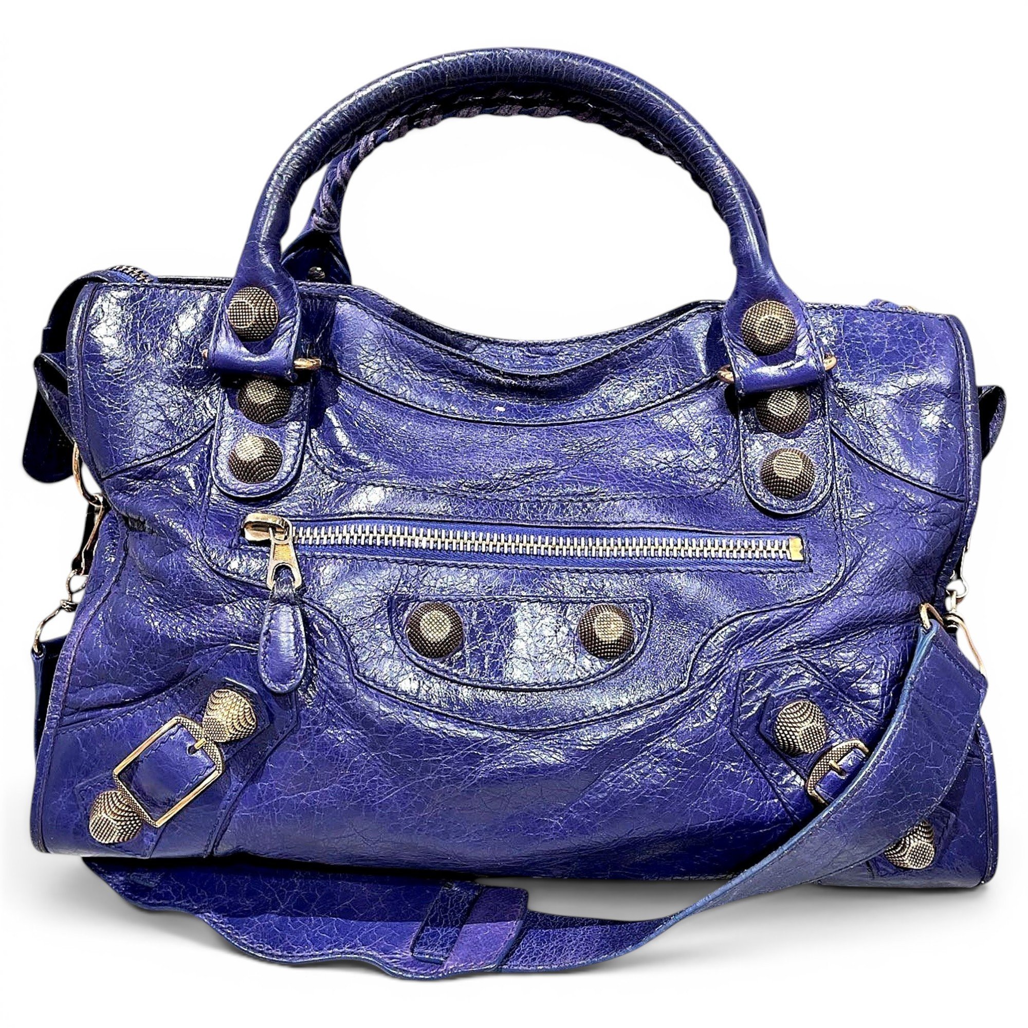 City leather handbag