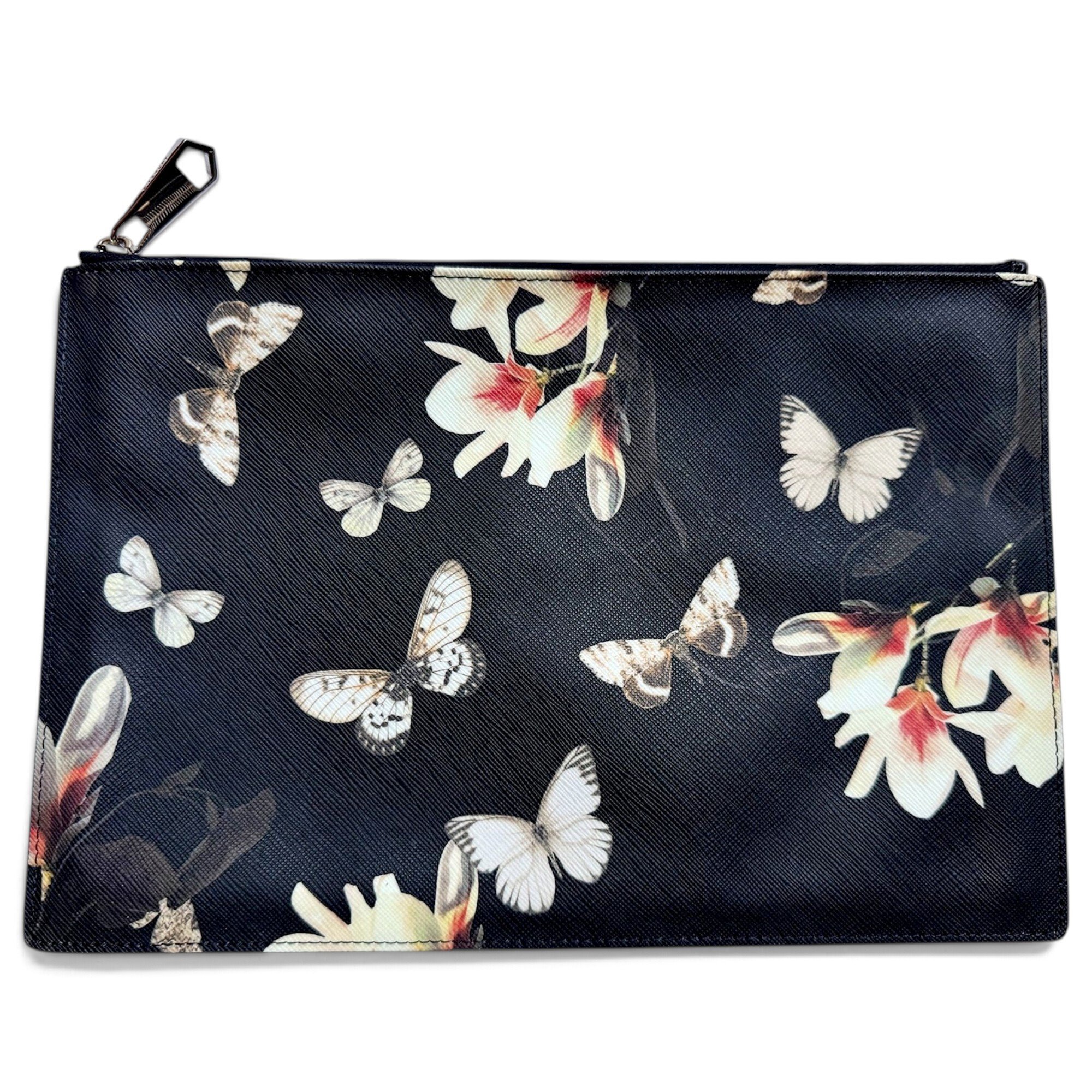 Leather clutch bag
